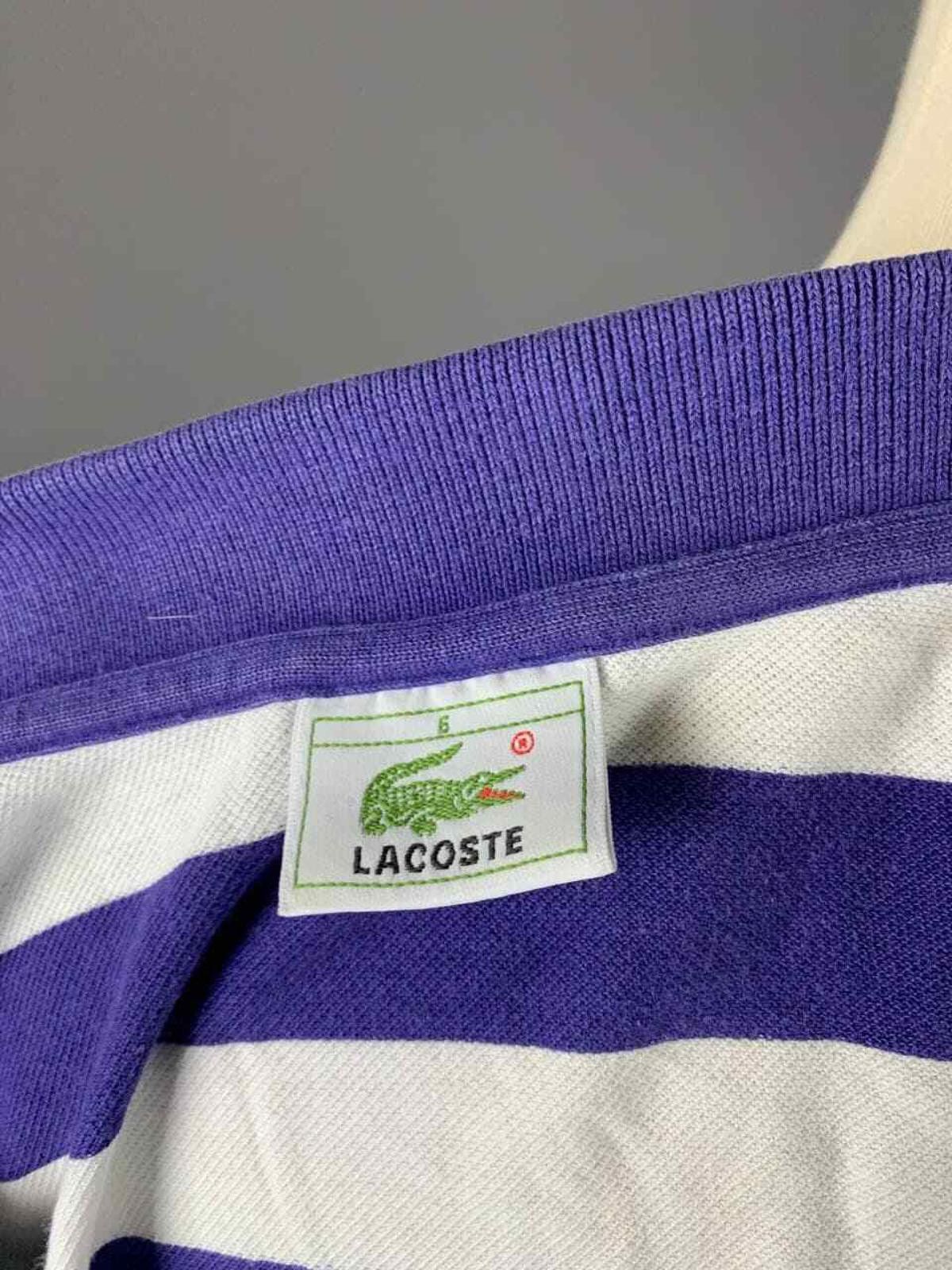Lacoste Men Lacoste 5191L Blue White Stripe Shirt Size 6 / L - XL Size US M / EU 48-50 / 2 - 10 Thumbnail