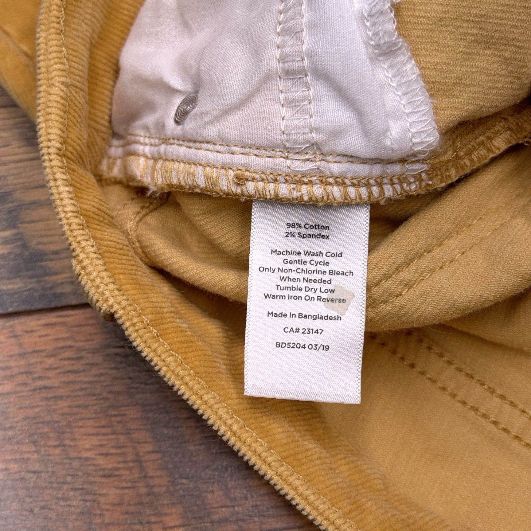 Talbots Talbots Jeans Corduroy 10P Petite Yellow High Waist Straight Women's Jeans Size 32" / US 10 / IT 46 - 5 Thumbnail