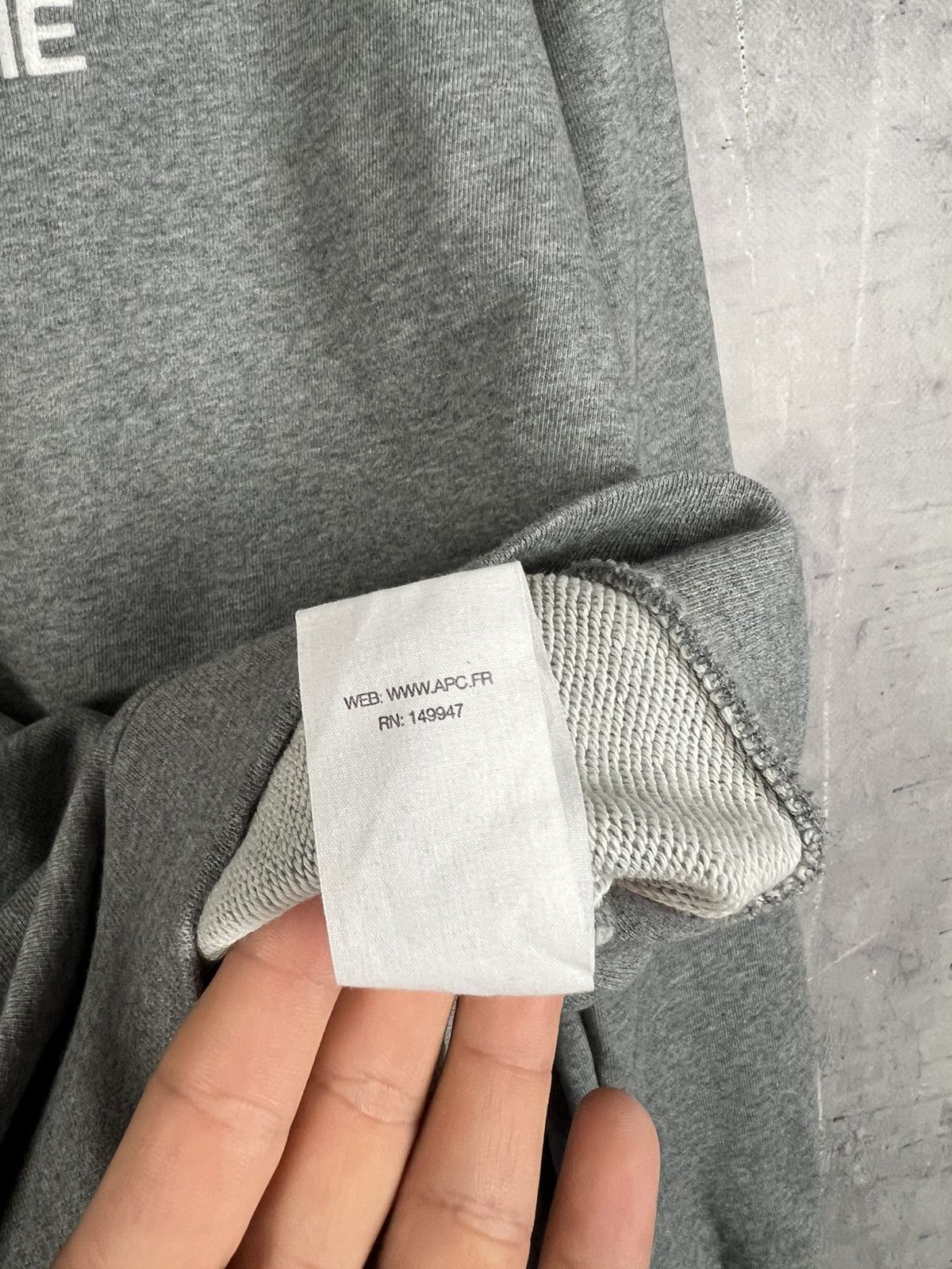 A.P.C. APC Grey Pullover Sweatshirt Embroidered Logo Size M Size US M / EU 48-50 / 2 - 9 Thumbnail