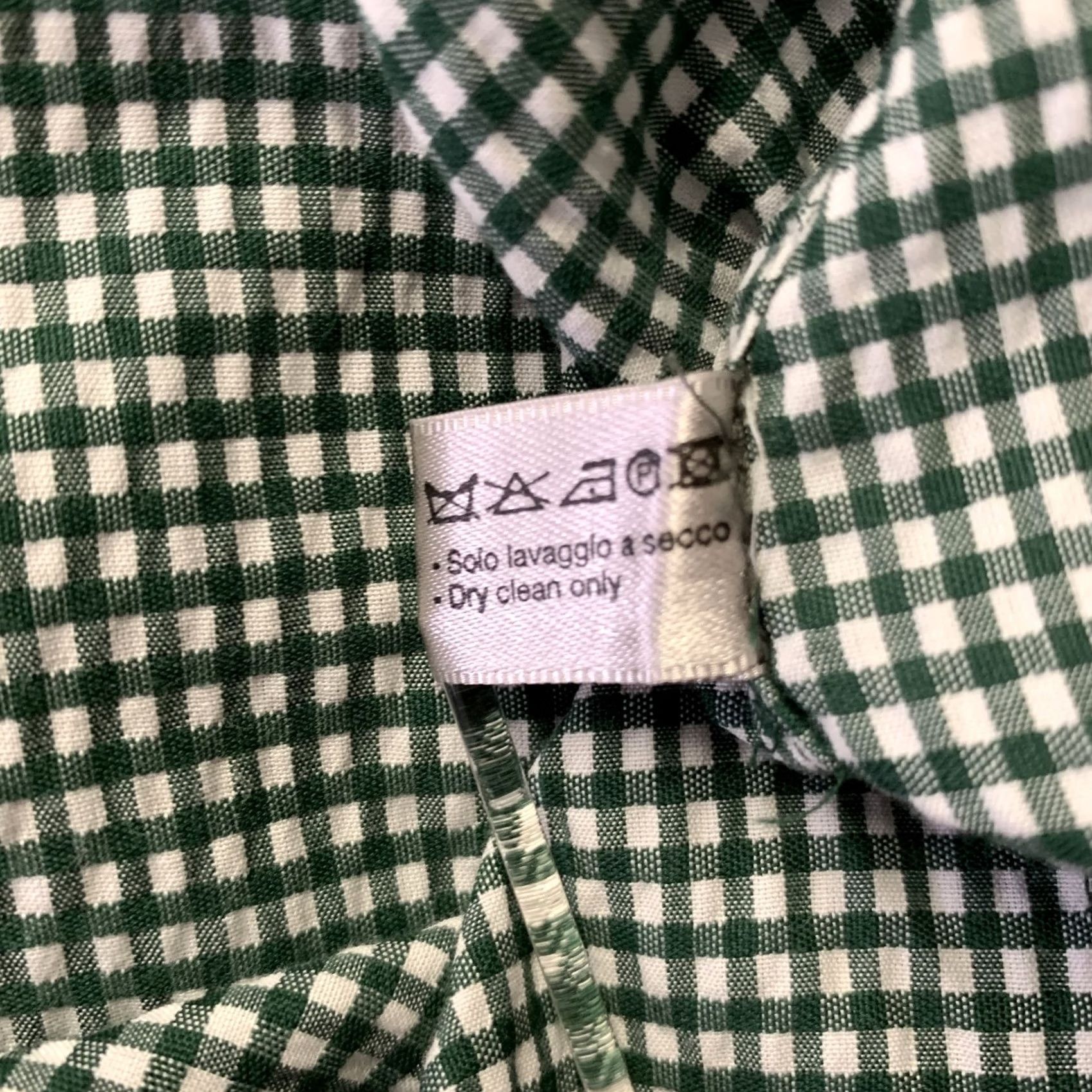 Bottega Veneta BOTTEGA VENETA Long Sleeve Shirt XL Green White Gingham Cotton Men Button-Up Size US XL / EU 56 / 4 - 7 Thumbnail