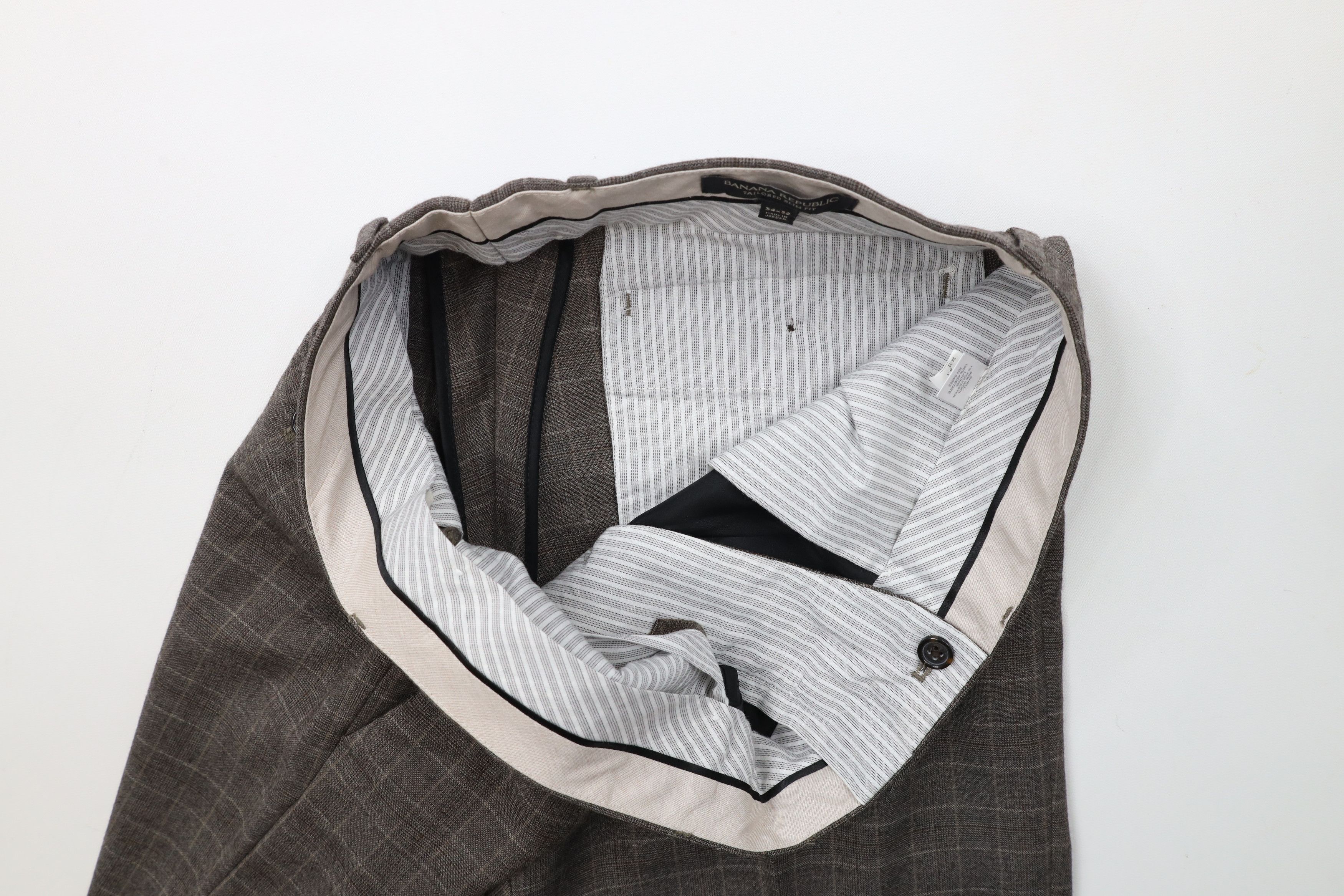 Banana Republic × Vintage Banana Republic Tailored Slim Fit Wool Chino Pants Plaid Size 34 - 10 Thumbnail