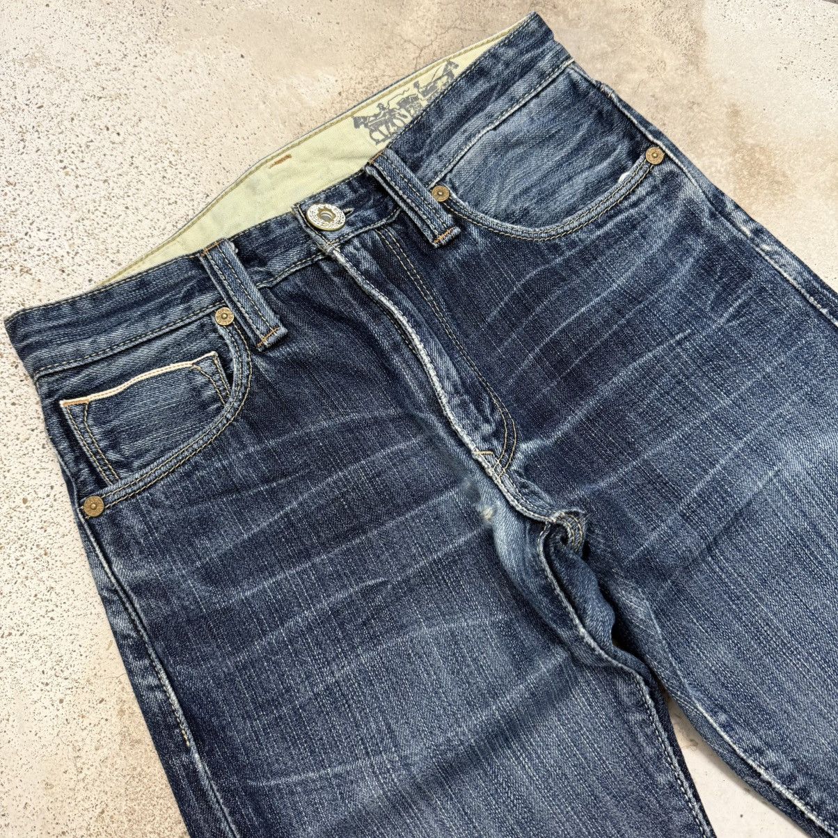 Levi's Levis 505 Selvedge Slim Straight Distressed Denim Pants Size US 28 / EU 44 - 5 Thumbnail