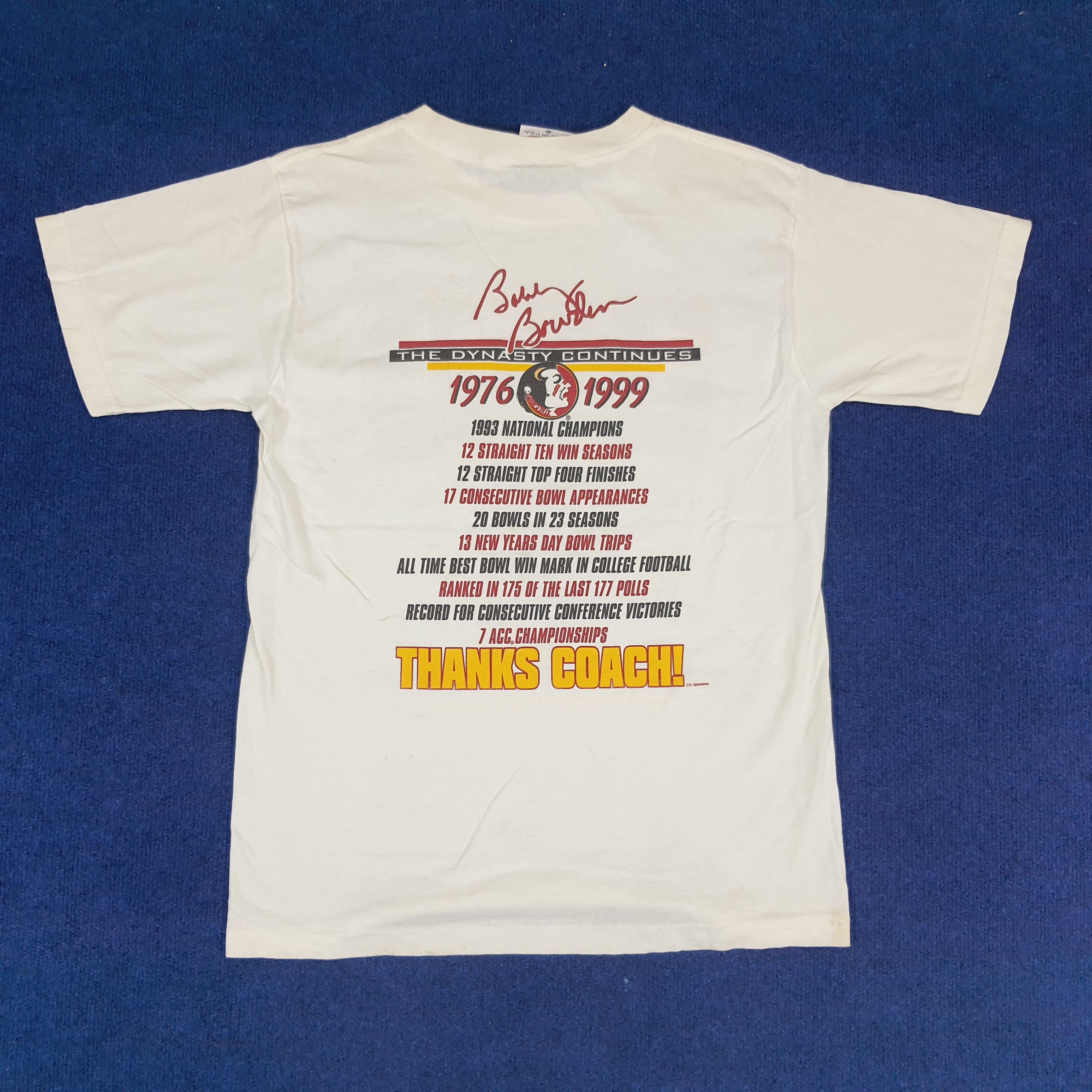 Vintage Vintage Bobby Bowben American Football Coach T-shirt Size US M / EU 48-50 / 2 - 4 Thumbnail