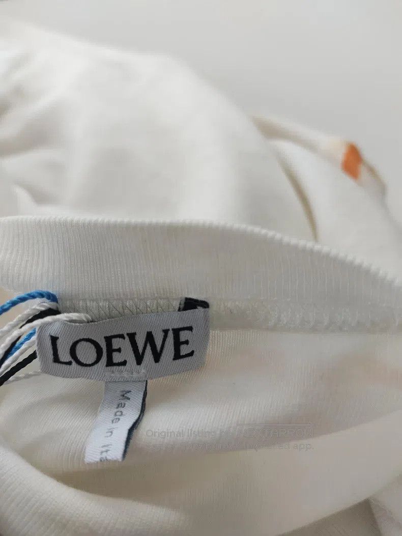 Loewe Loewe White Printed Logo Short-Sleeve Top Size M / US 6-8 / IT 42-44 - 3 Thumbnail