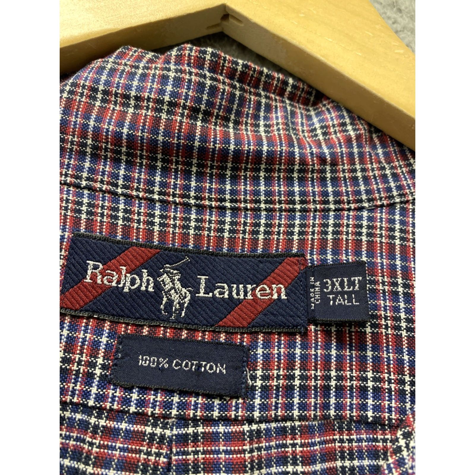 Ralph Lauren RALPH LAUREN Button-Down Shirt Mens 3XLT Red Long Sleeve Plaid Embroidered Pony Accent Classic Size US XXL / EU 58 / 5 - 6 Thumbnail