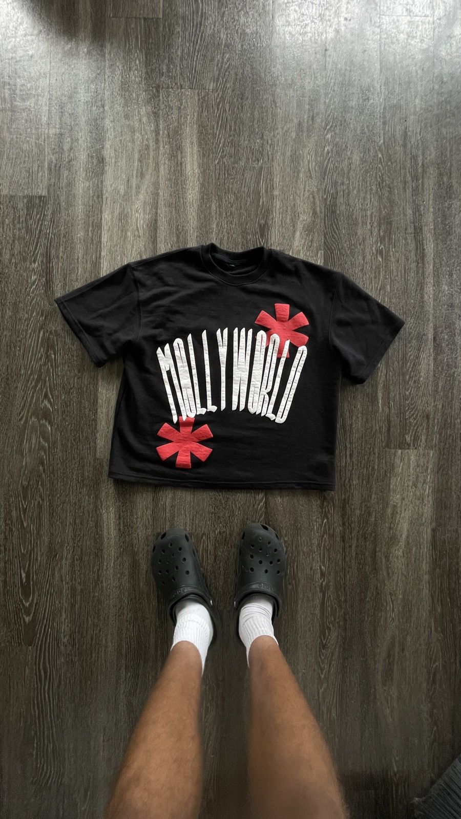 Designer × Vintage M0LLYW0RLD BLACK TEE Size US M / EU 48-50 / 2 - 1 Thumbnail