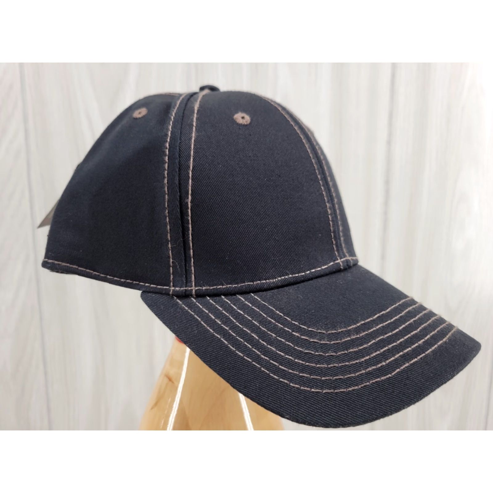 Vintage Professional's Choice NWT Blank Black Hat Trucker Hat Adjustable Unisex Adults Black USA - Cotton Twill Cap Size ONE SIZE - 3 Thumbnail