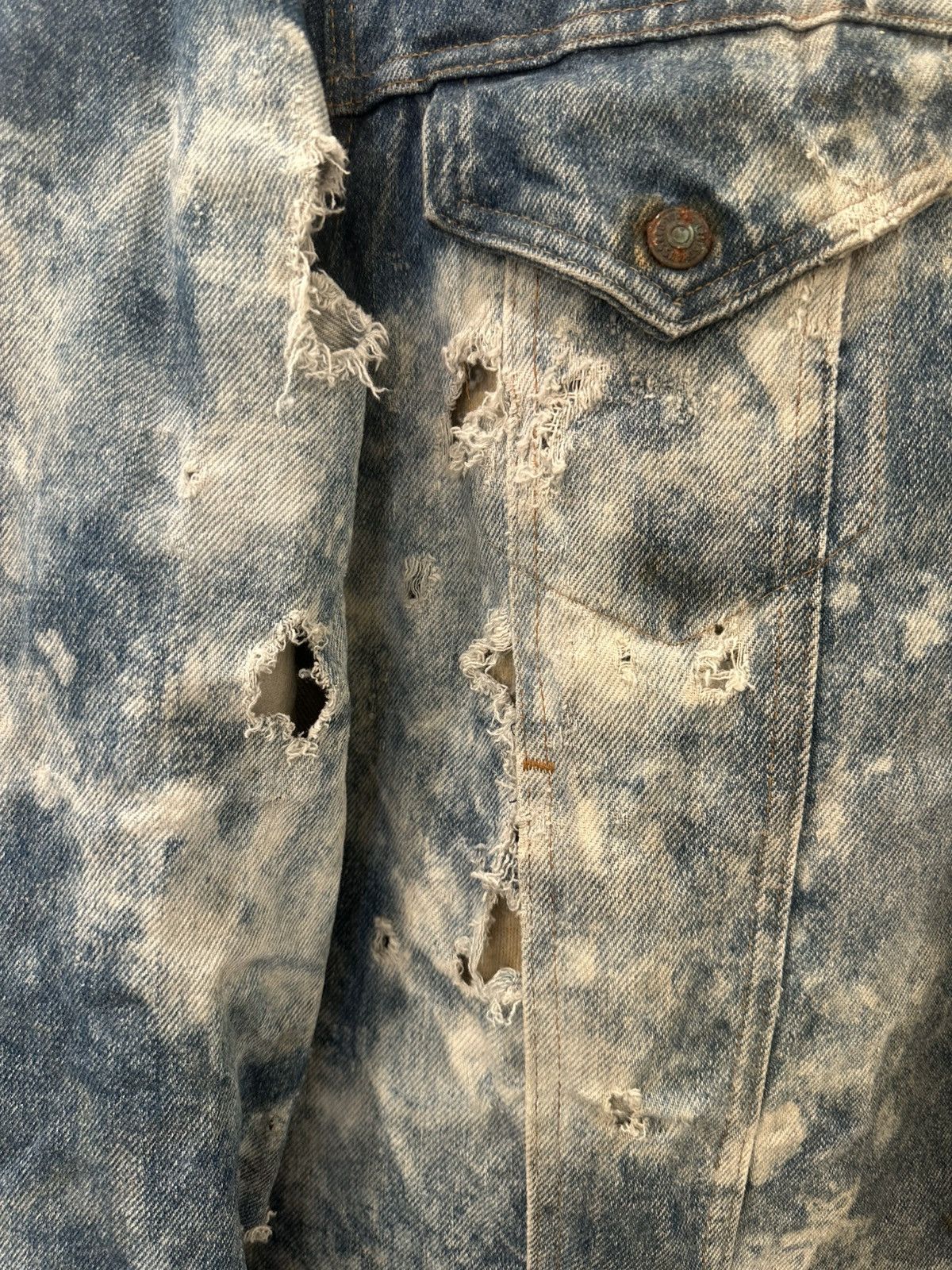 Levi's Vintage 1970s Thrashed Levis Sherpa Lined Jacket Size US L / EU 52-54 / 3 - 3 Thumbnail
