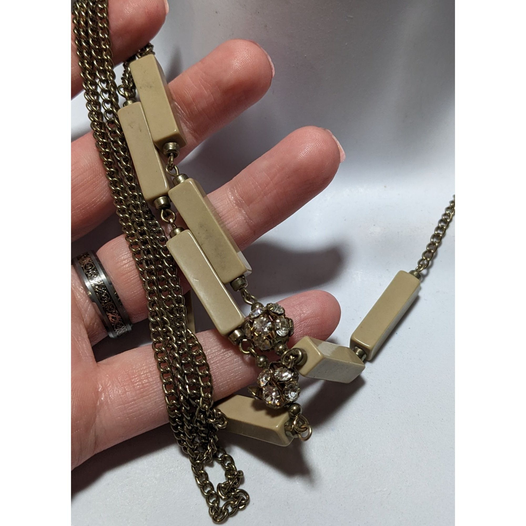 Banana Republic Preppy Beige Banana Republic Chain Station Necklace Size ONE SIZE - 7 Thumbnail