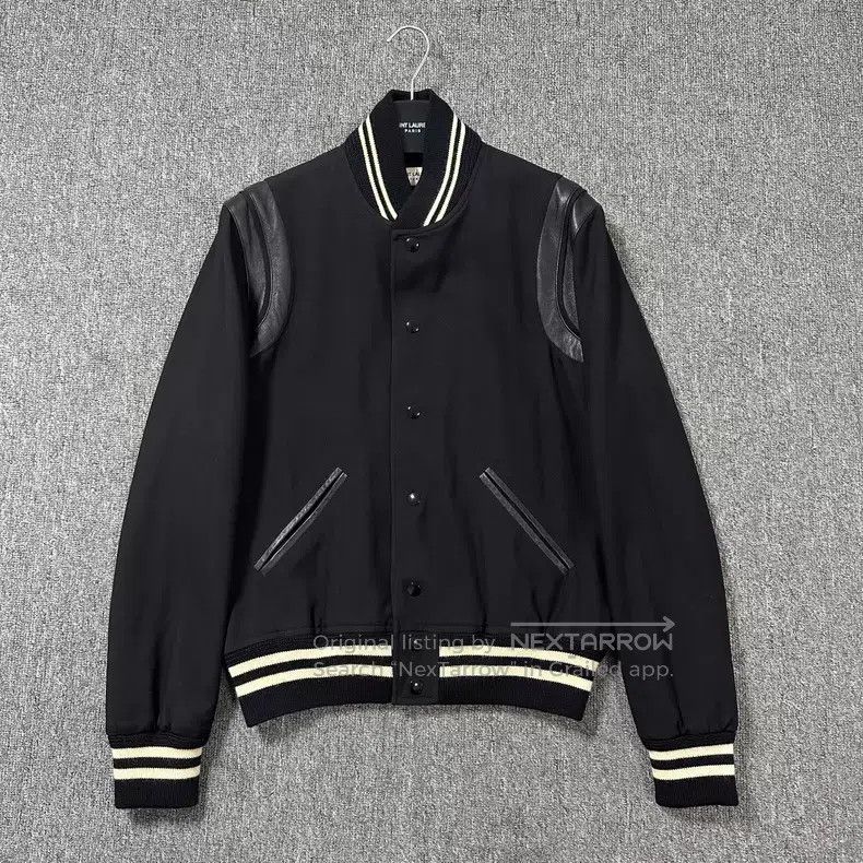 Saint Laurent Paris Saint Laurent Paris Sheepskin Patchwork Baseball Jacket Size US S / EU 44-46 / 1 - 1 Thumbnail