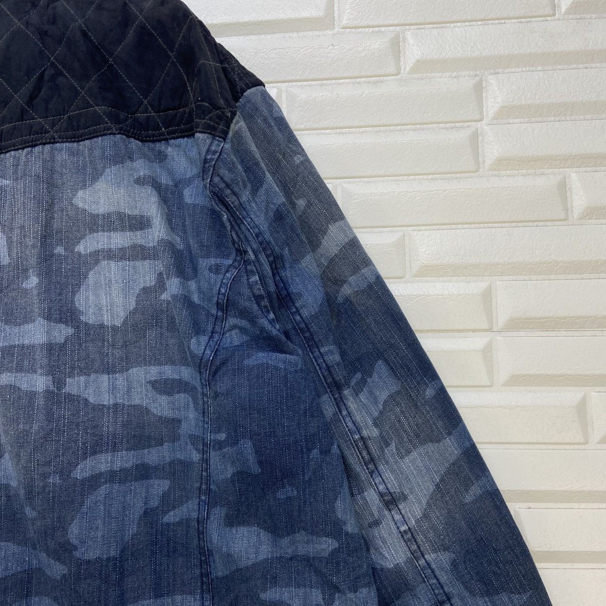 In The Attic 🔥In The Attic Camouflage Synthetic Leather + Denim Jacket Size US XXL / EU 58 / 5 - 7 Thumbnail
