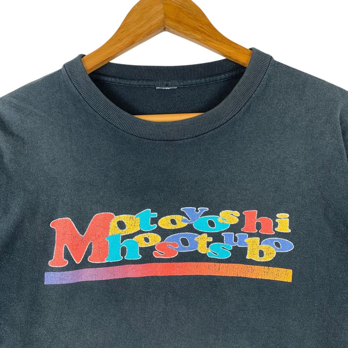 Vintage MOTOYOSHI HOSOTSUBO Japanese Singer Band Black Shirt Size US L / EU 52-54 / 3 - 3 Thumbnail