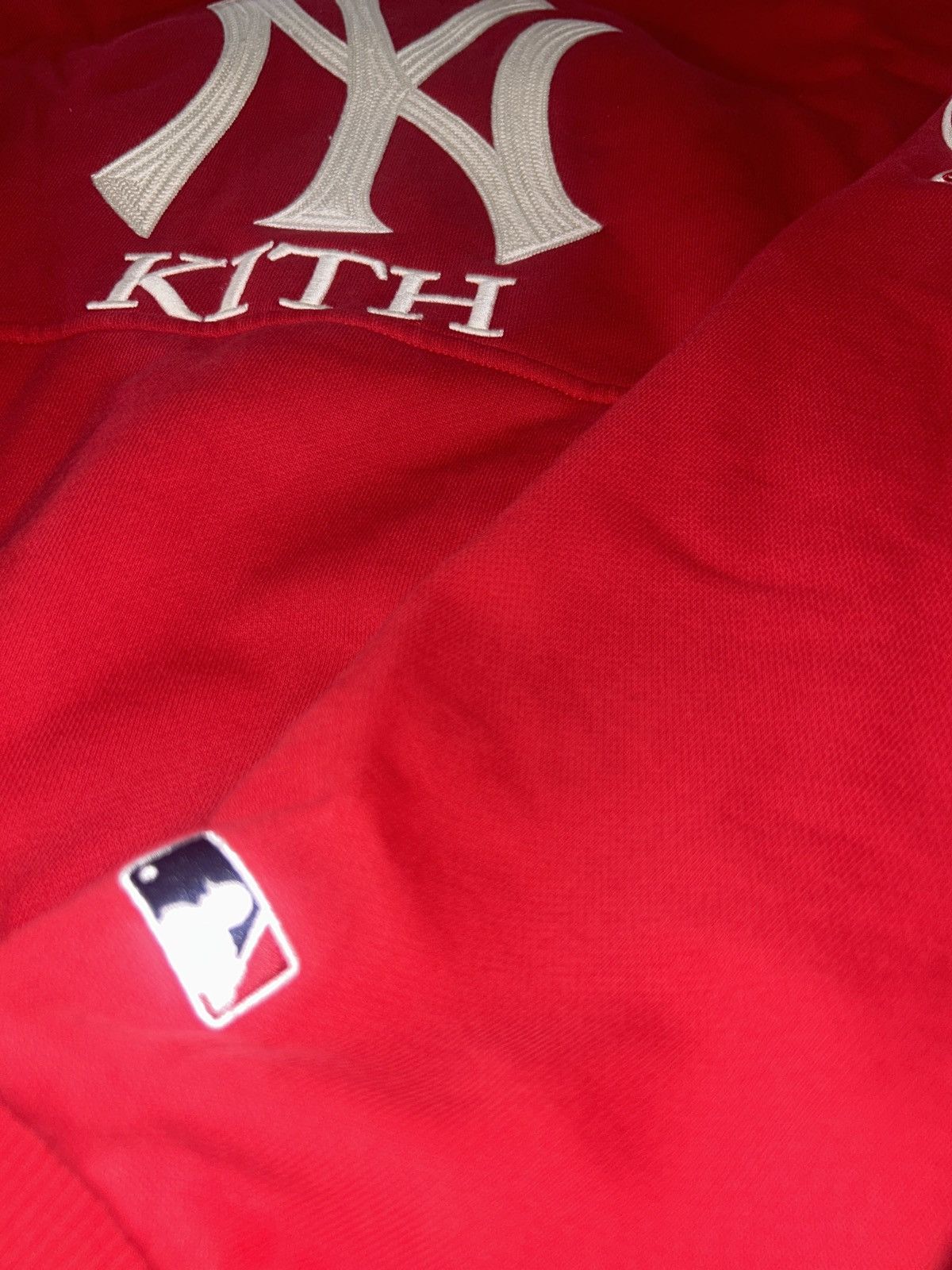 Kith × MLB Kith New York Yankees plush fleece cropped Braxton hoodie XS Size US XS / EU 42 / 0 - 4 Thumbnail