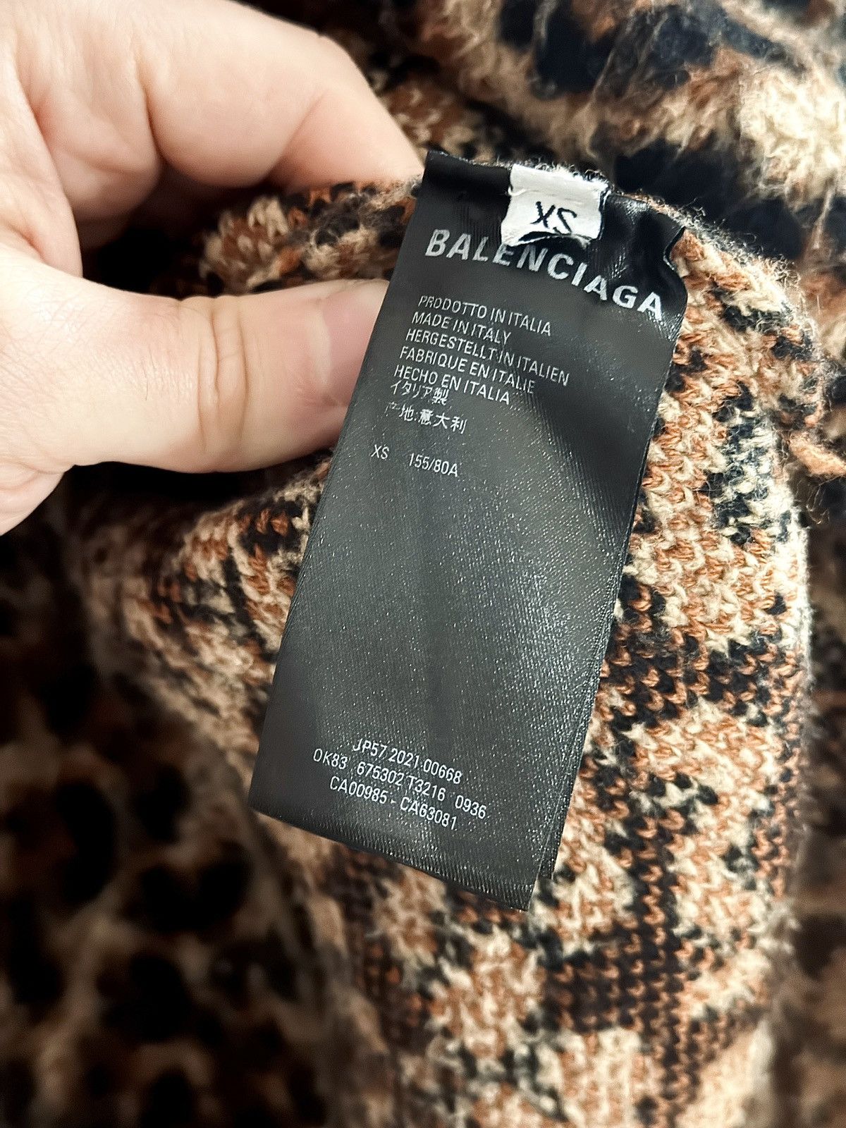 Balenciaga Balenciaga Oversized Leopard Wool-Blend Jacquard Sweater Size US S / EU 44-46 / 1 - 7 Thumbnail