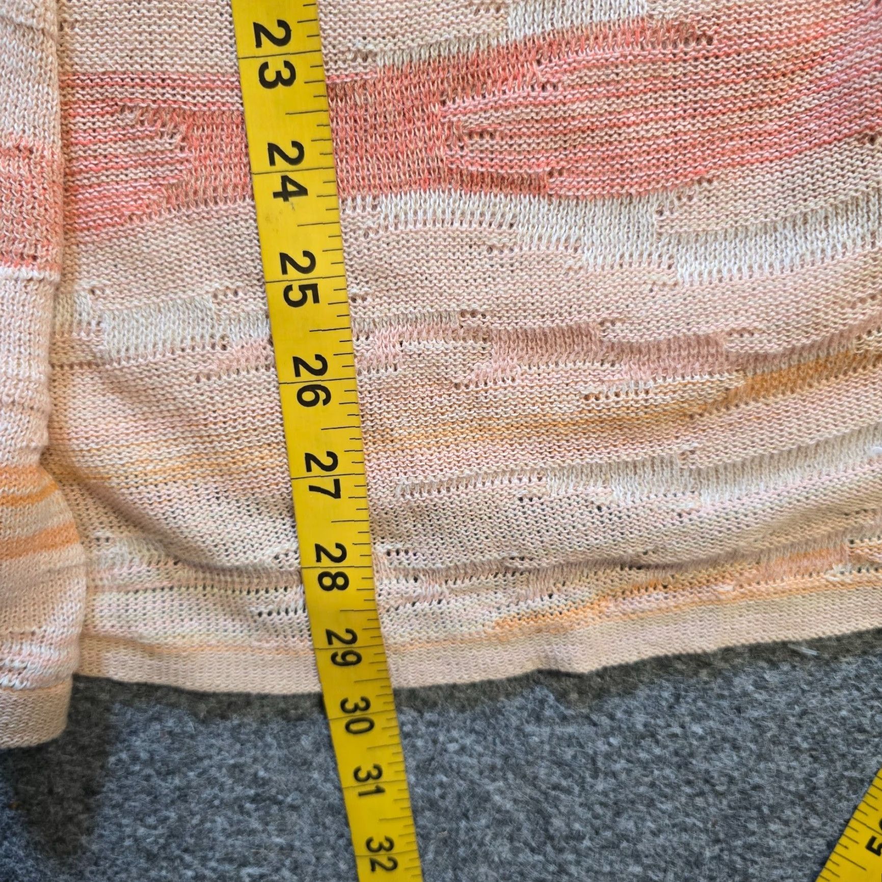 J. Jill J Jill Cardigan Womens XL Orange Striped Linen Blend Open Duster Sweater Casual Size XL / US 12-14 / IT 48-50 - 6 Thumbnail