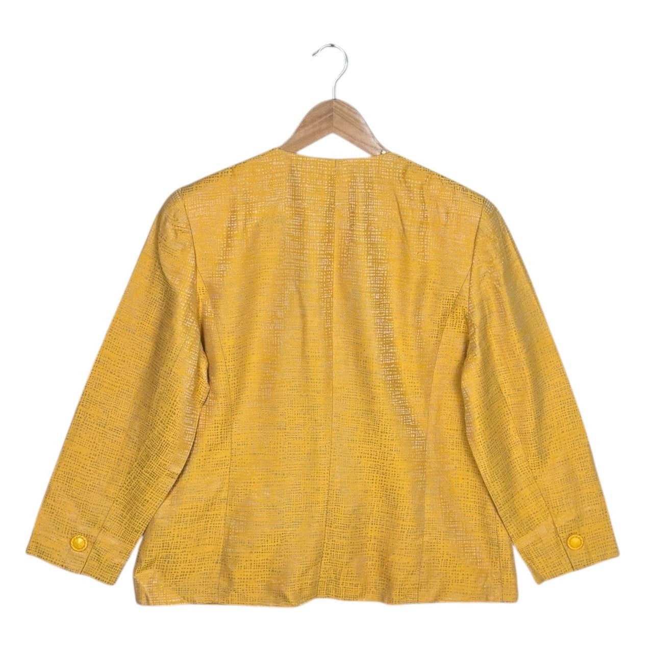 Givenchy Vintage Givenchy Glamour Yellow Wool Jacket Blazer Size 44 Size M / US 6-8 / IT 42-44 - 2 Thumbnail