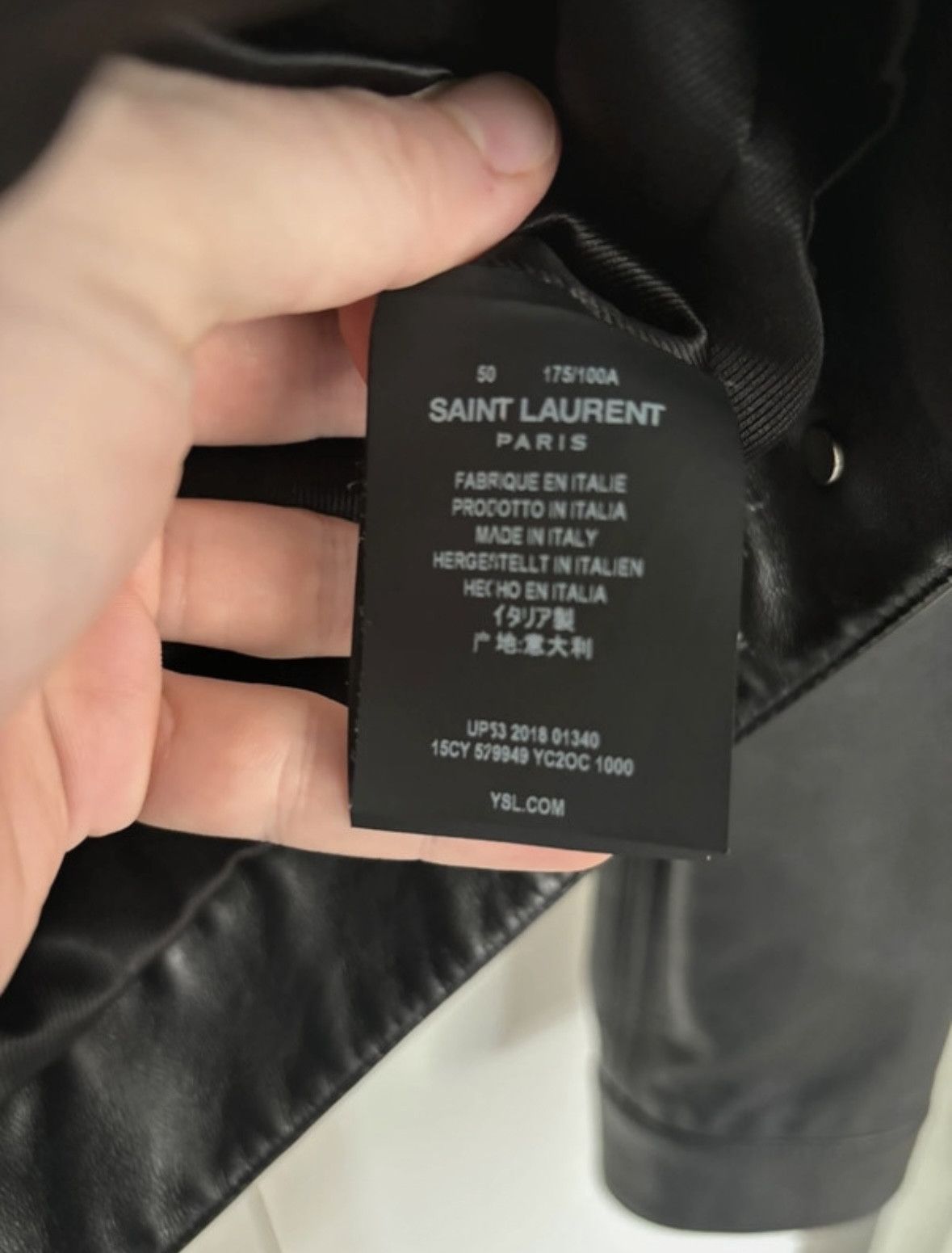 Saint Laurent Paris Leather trucker jacket Size US S / EU 44-46 / 1 - 4 Thumbnail