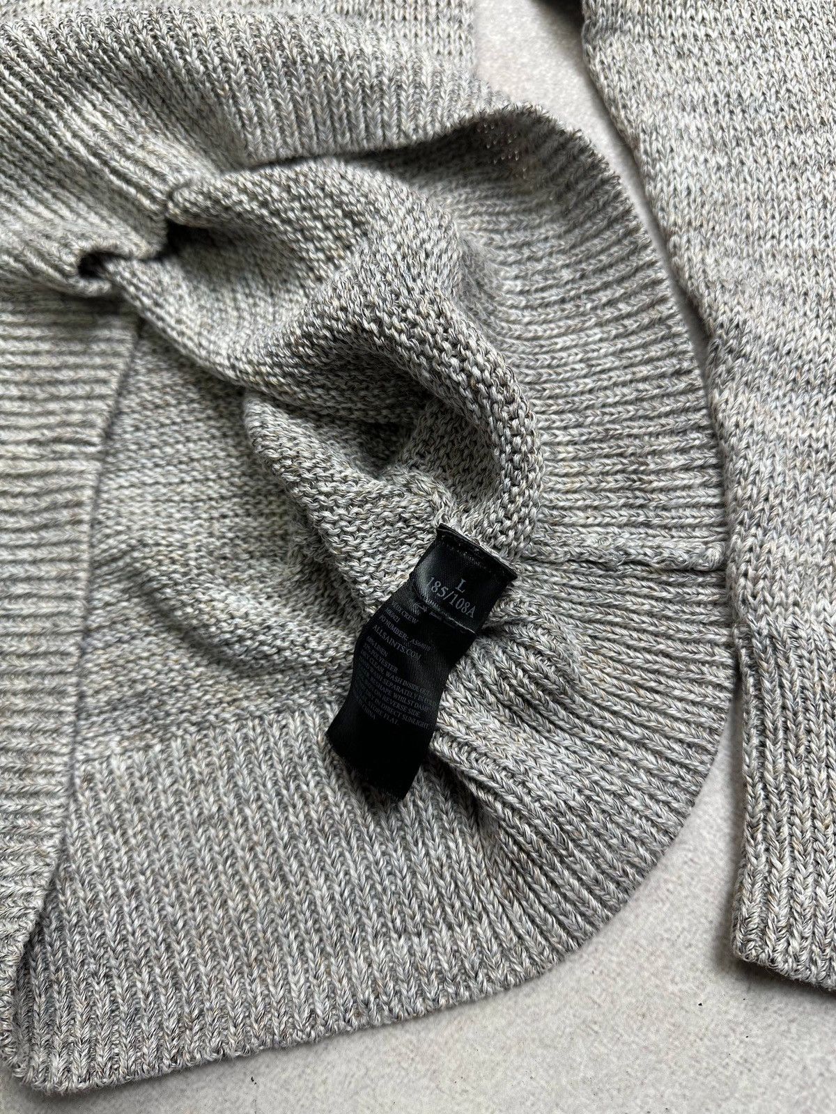Allsaints Allsaints Big Knit Gray Sweater Mens L Size US L / EU 52-54 / 3 - 4 Thumbnail