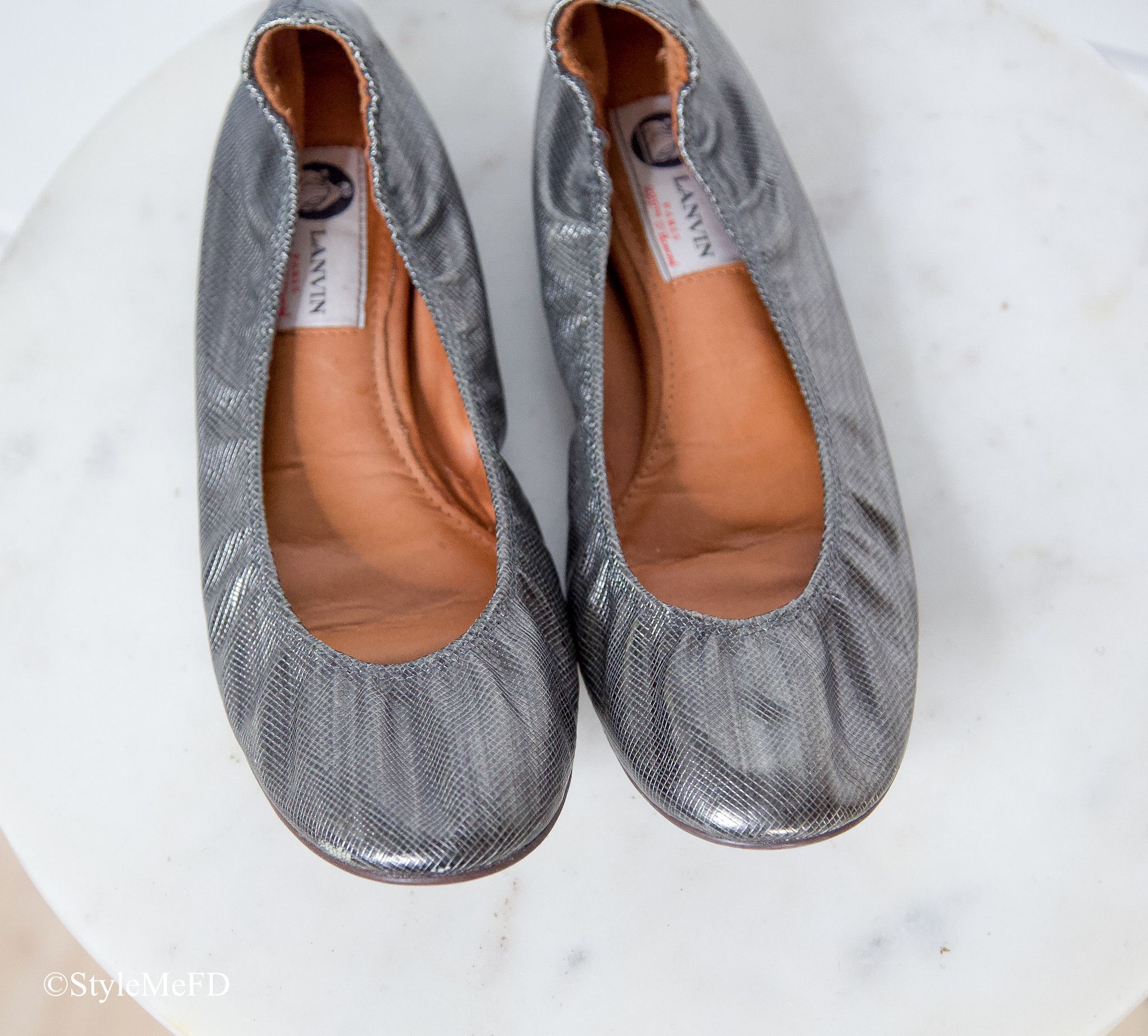 Lanvin Lanvin "The Ballerina" Silver Flats Size US 8 / IT 38 - 1 Thumbnail