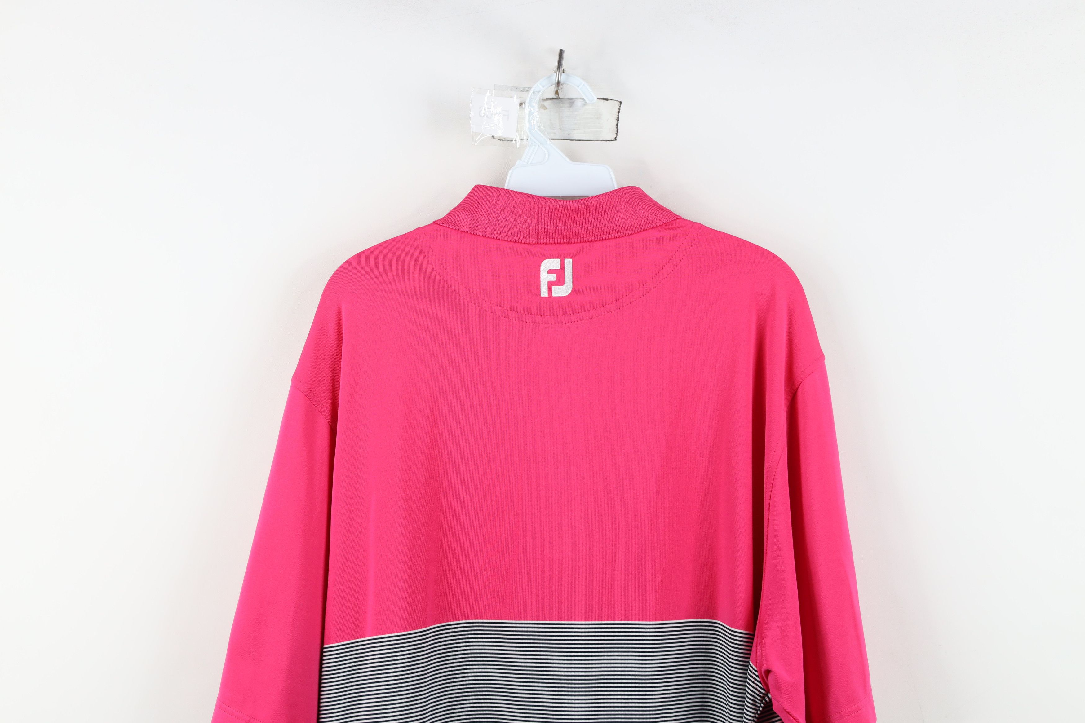 Footjoy FootJoy Striped Color Block Stretch Collared Golf Polo Shirt Size US L / EU 52-54 / 3 - 11 Thumbnail