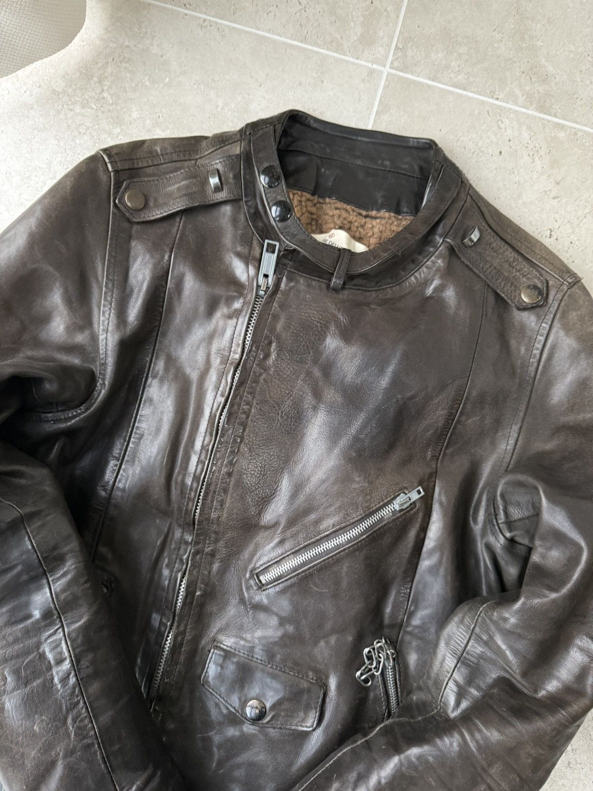 Golden Goose Leather Biker Jacket Size US L / EU 52-54 / 3 - 4 Thumbnail