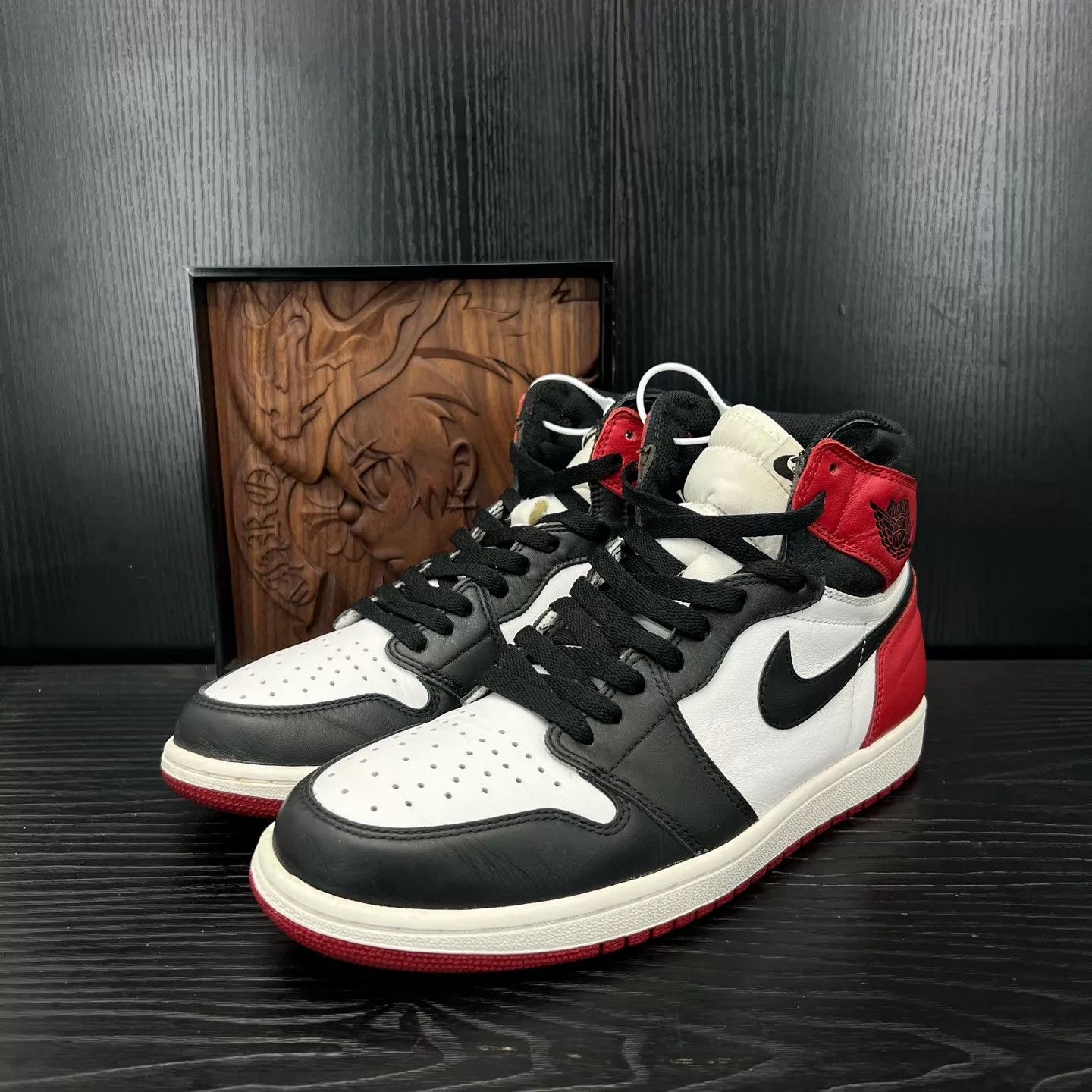Nike AJ1 Black Toe 44.5 US 1-2 Worn CH7053 Size US 11.5 / EU 44-45 - 1 Thumbnail