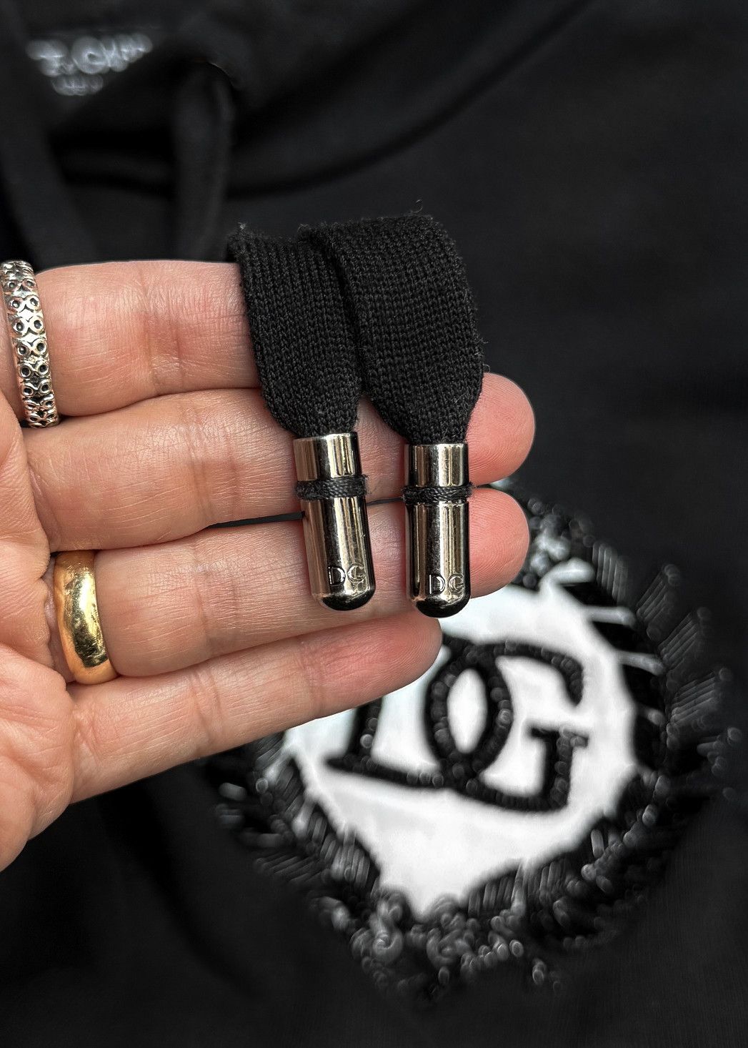 Dolce & Gabbana Dolce & Gabbana Black DG Crown Logo Embroidered Hoodie Size US M / EU 48-50 / 2 - 6 Thumbnail