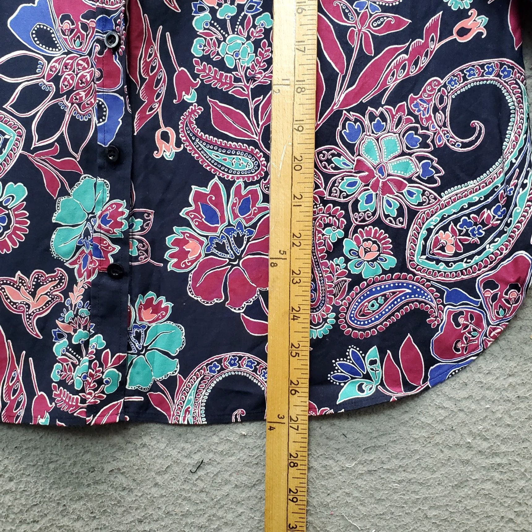 Vintage Chico's Shirt Top Womens L Multi Paisley Cotton Long Sleeve Collared Button-Up Shirt Size L / US 10 / IT 46 - 3 Thumbnail