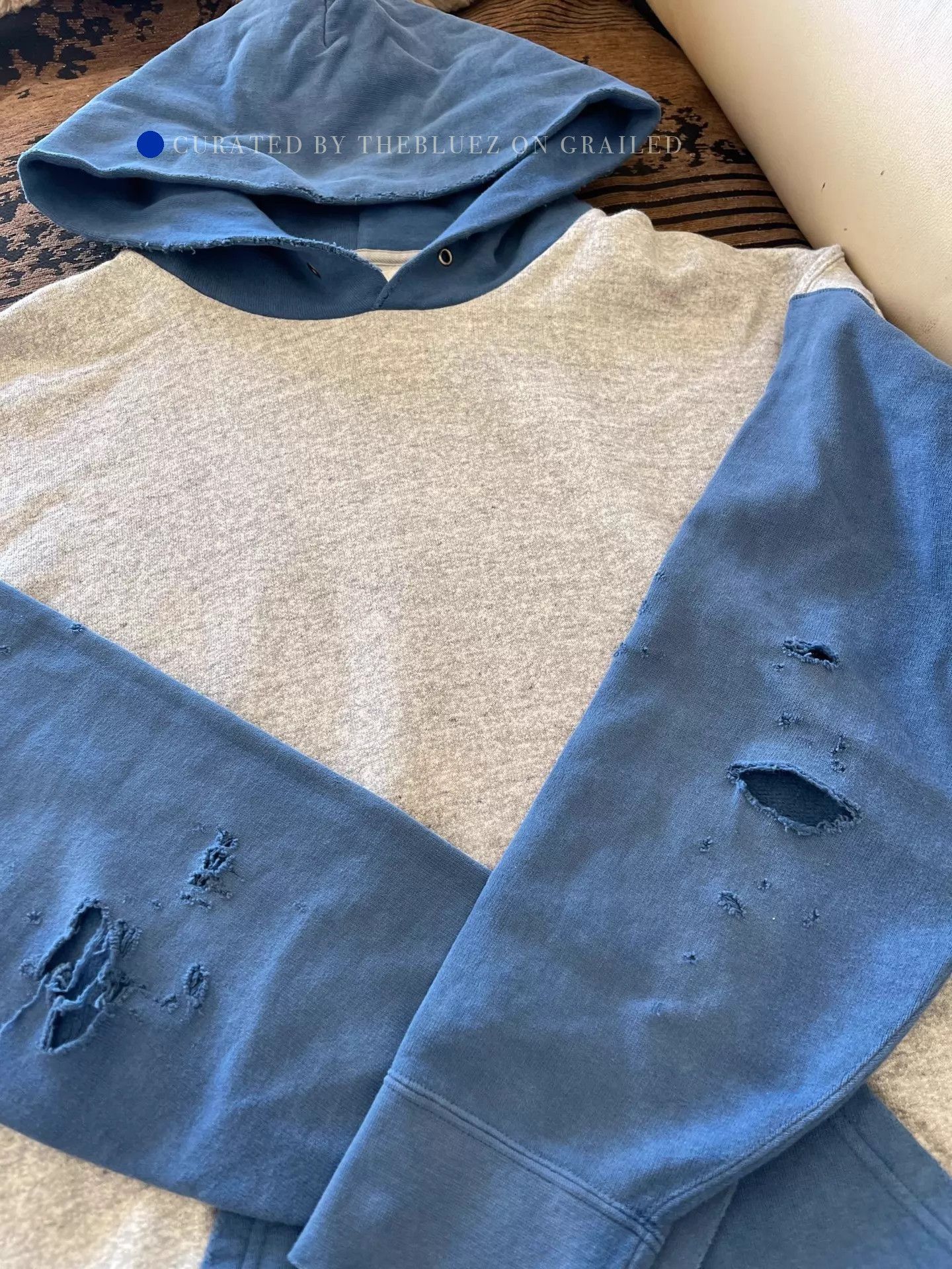 Visvim Distressed Colorblock Hoodie Size US M / EU 48-50 / 2 - 1 Thumbnail