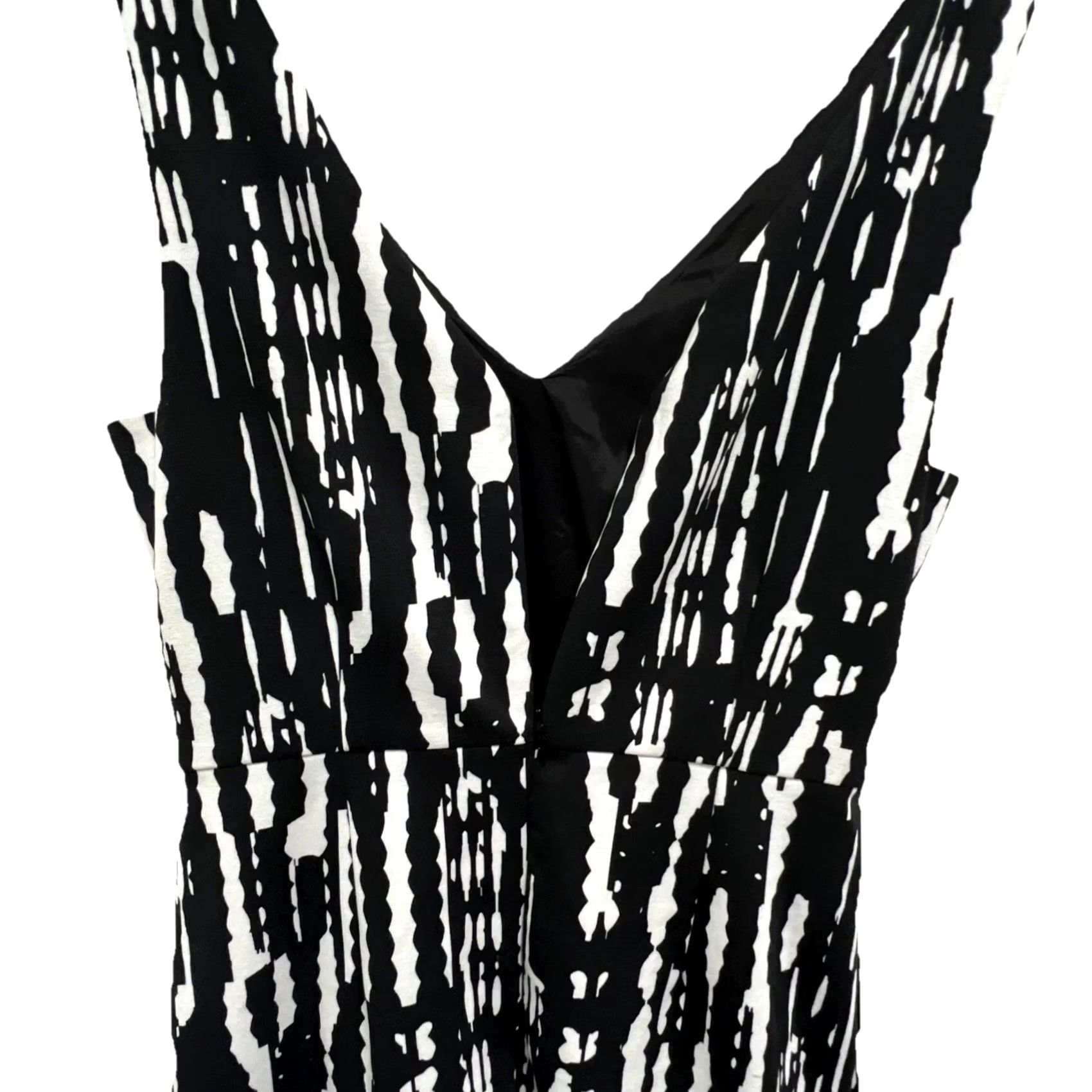 Trina Turk Trina Turk Style Sheath Dress Women’s 4 Black White Abstract Print Ponte Size S / US 4 / IT 40 - 3 Thumbnail