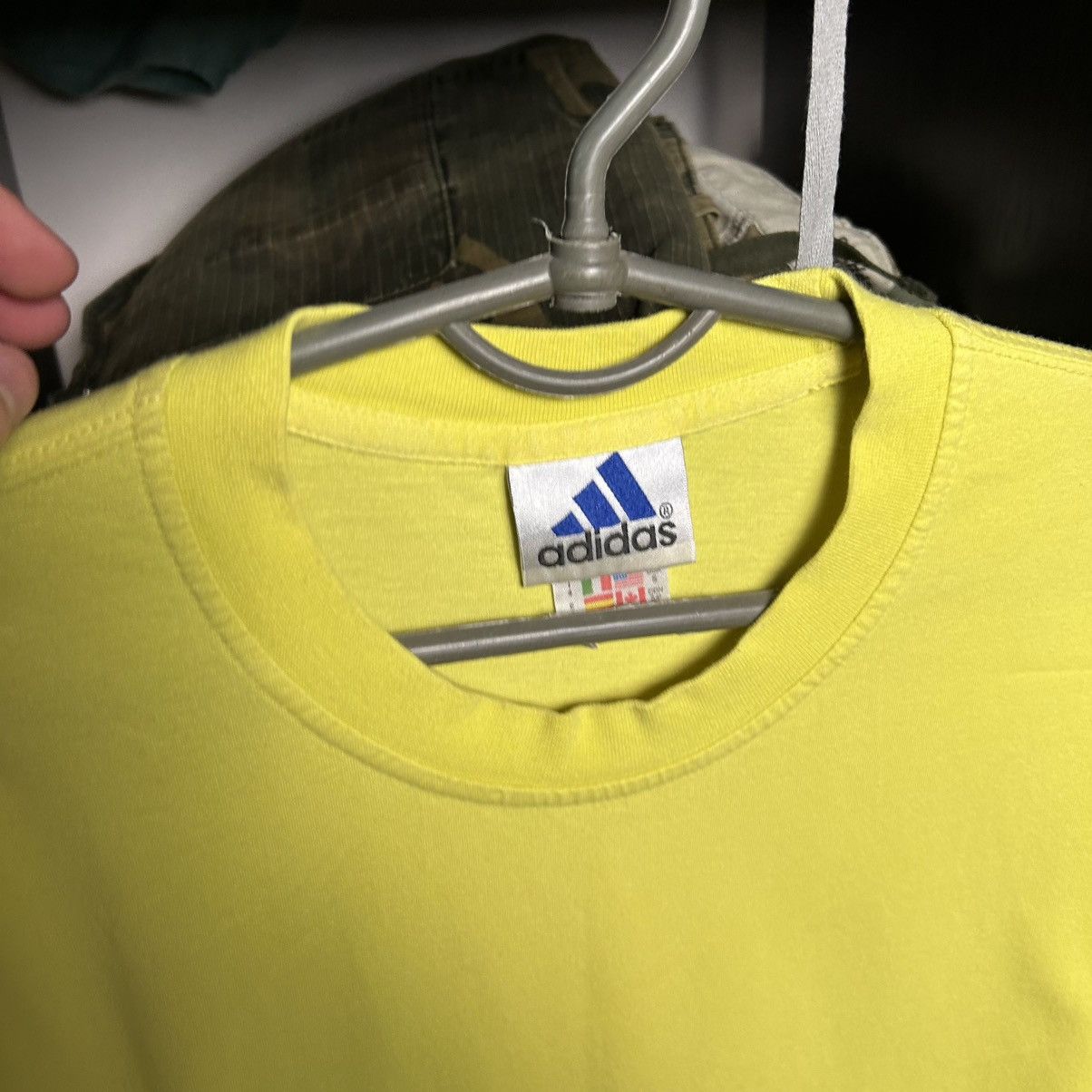 Adidas Vintage Adidas Big Logo Streetwear 90’s yellow tee size S Size US S / EU 44-46 / 1 - 5 Thumbnail