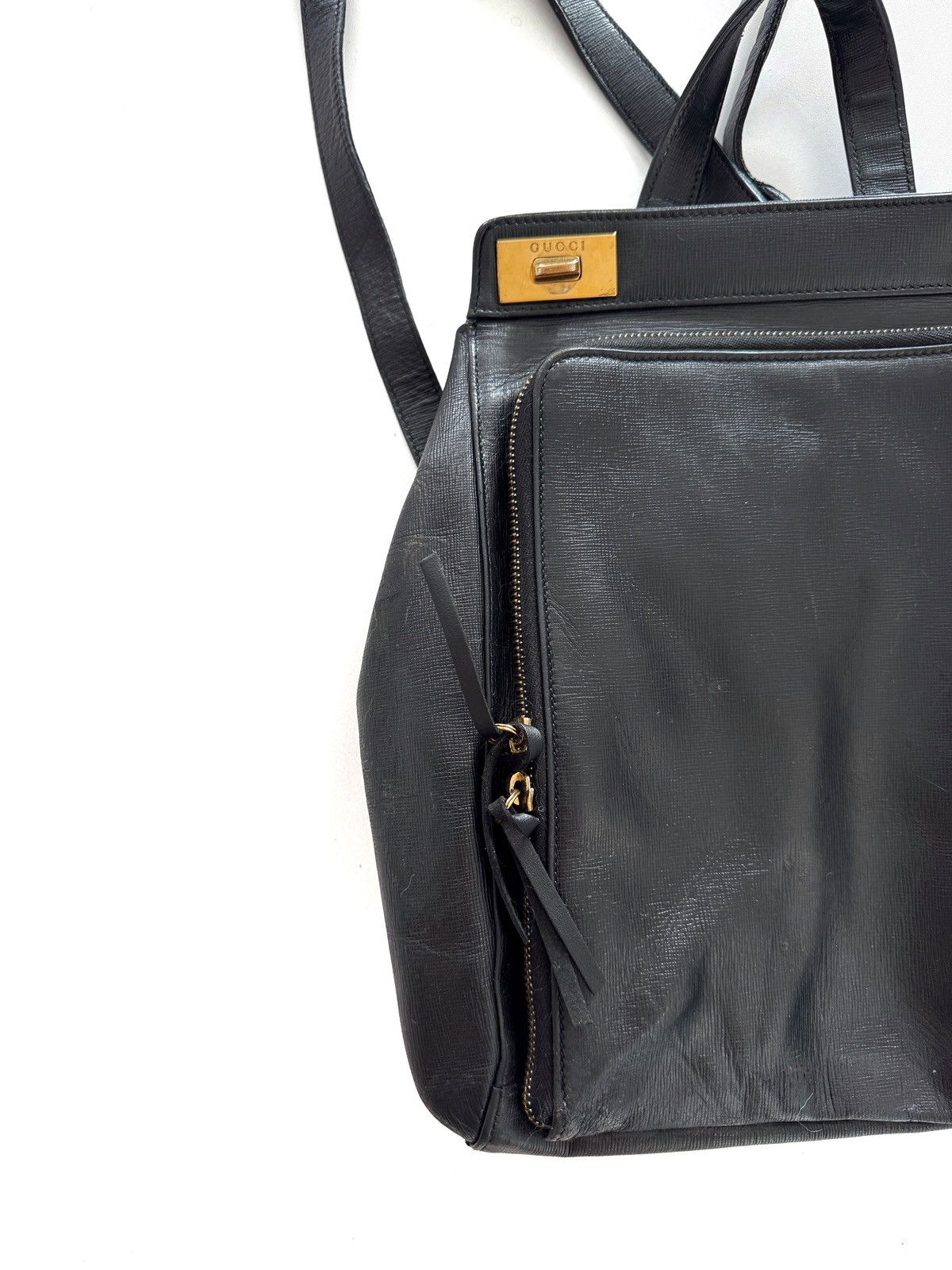 Gucci Gucci Leather Backpack Vintage Size ONE SIZE - 3 Thumbnail