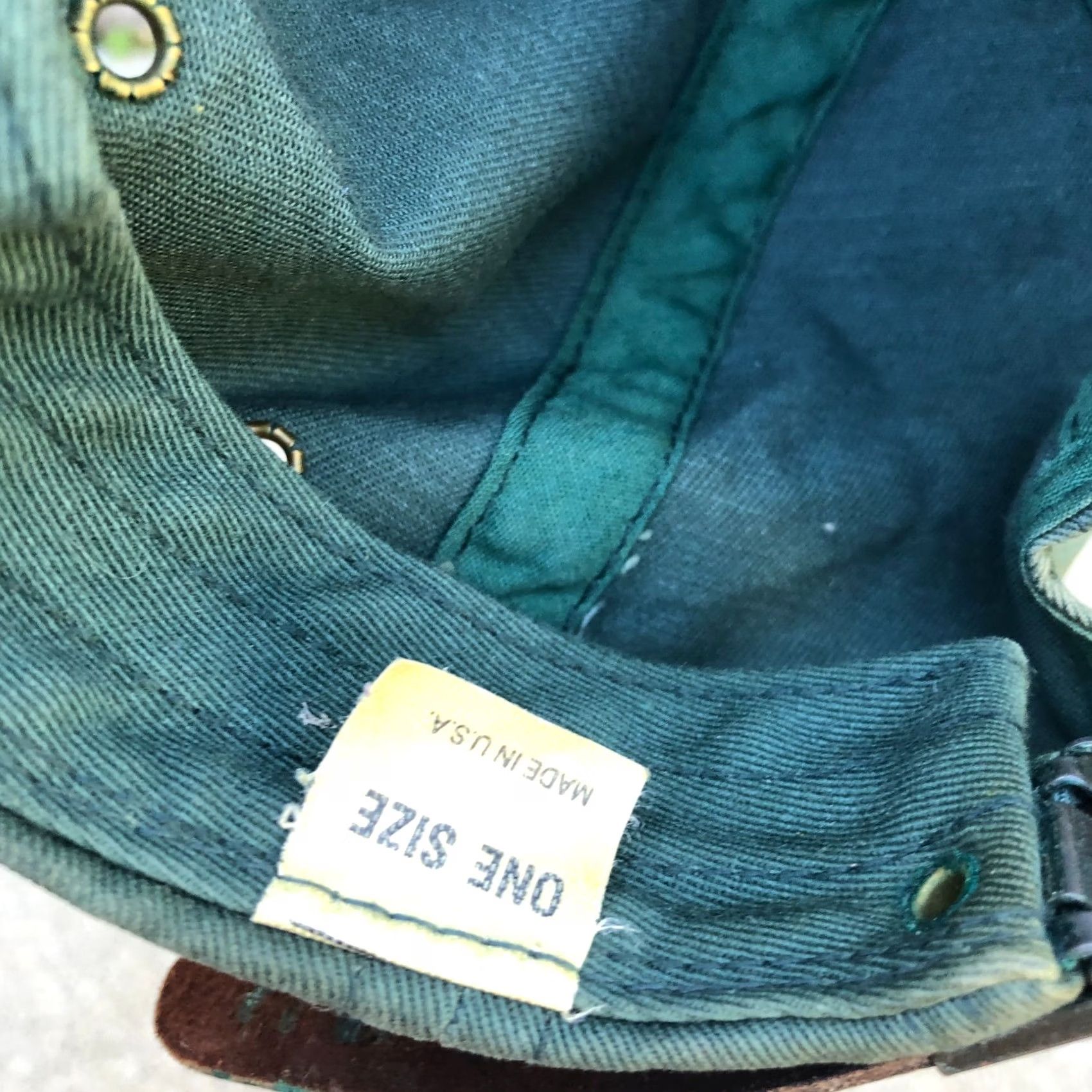 Stetson VINTAGE Stetson Country Leather Hat Men One Size Green Adjustable Cap USA Hat Mens Green Leather Cap Size ONE SIZE - 7 Thumbnail