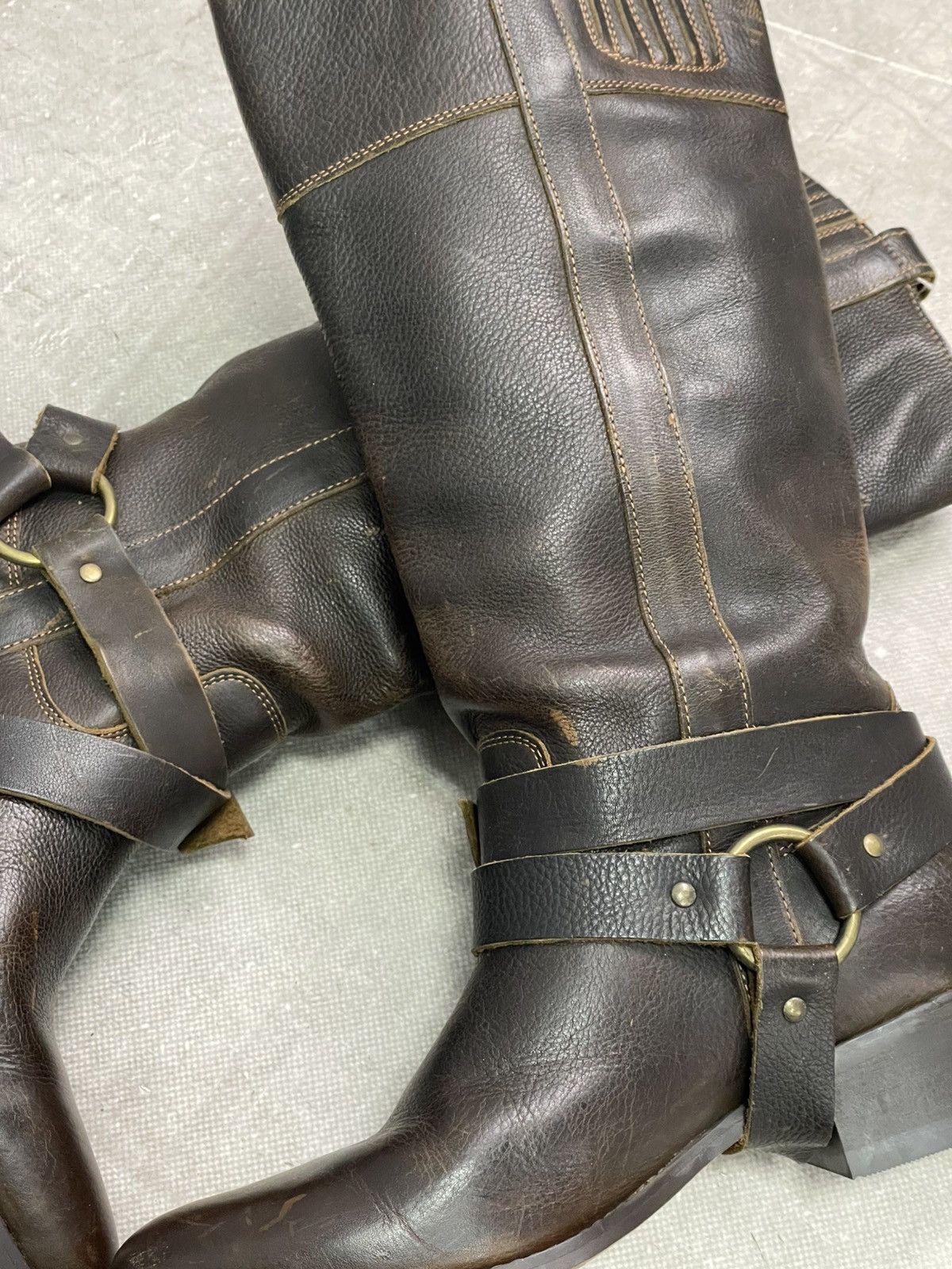 Western Rise Wrangler retro boots leather moto style harley davidson y2k Size US 7.5 / EU 40-41 - 9 Thumbnail
