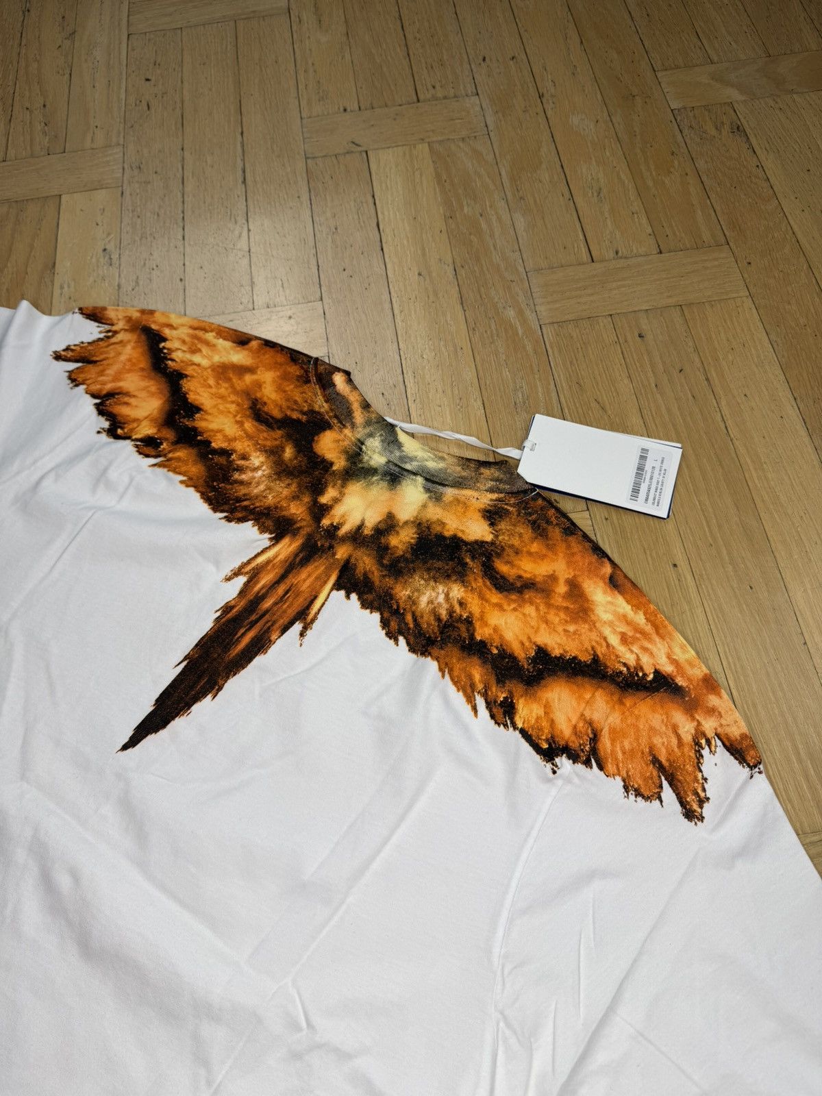 Marcelo Burlon MARCELO BURLON WING FLAME WHITE TEE Size US XL / EU 56 / 4 - 4 Thumbnail