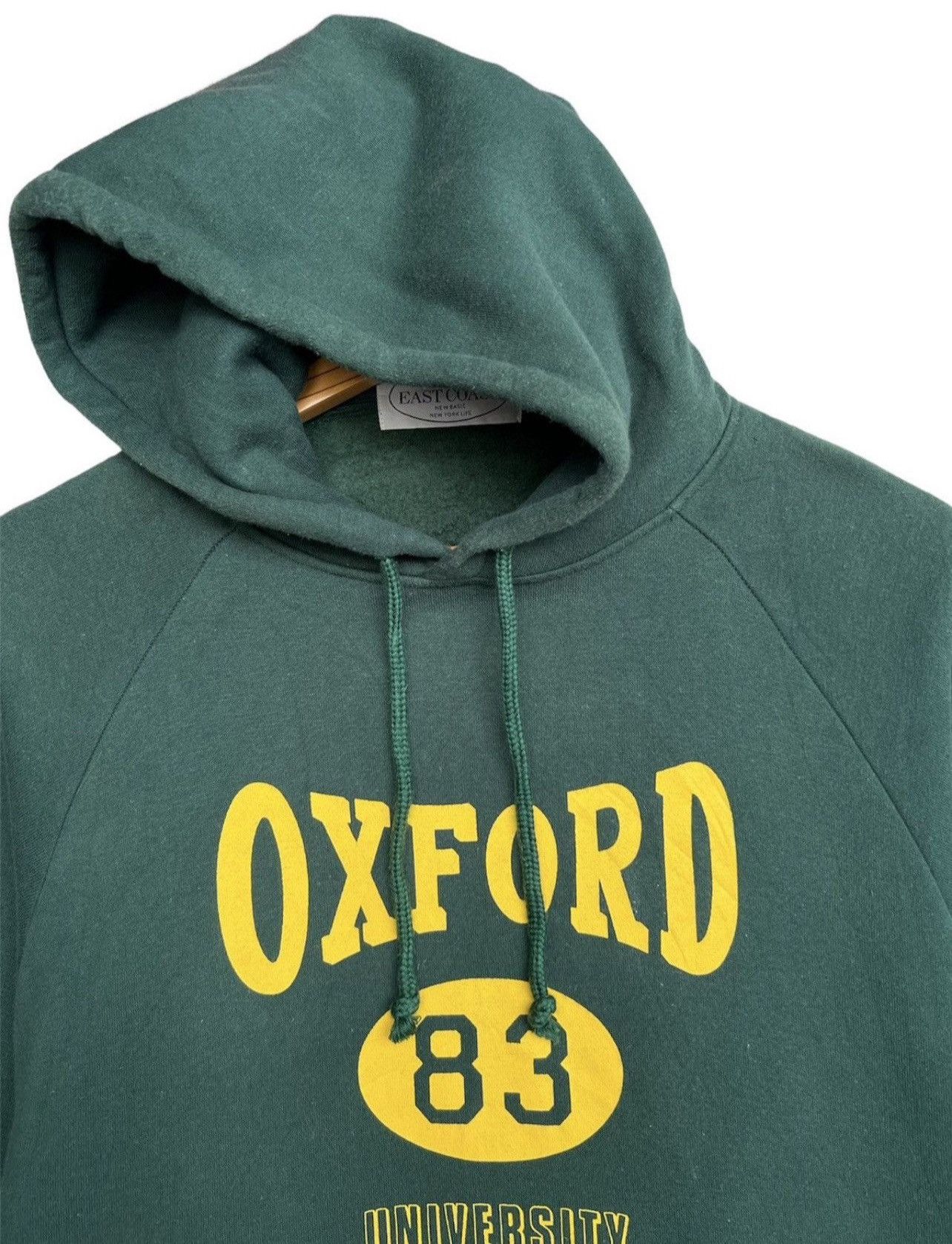 Vintage Vintage Oxford University Spellout Forest Green Hoodie Size US L / EU 52-54 / 3 - 4 Thumbnail