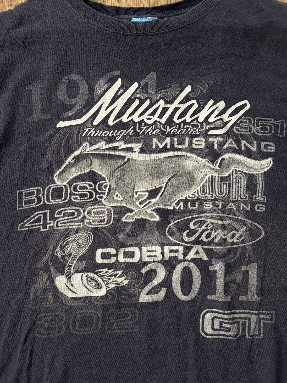 Ford Vintage Boxy Ford Mustang Faded T-shirt Size US XXL / EU 58 / 5 - 4 Thumbnail