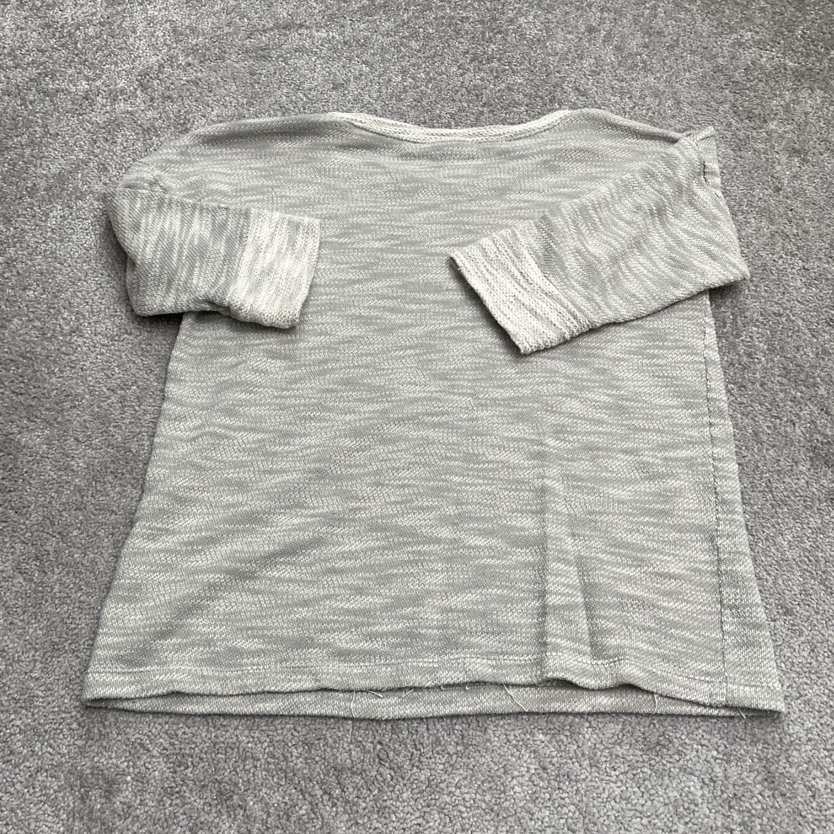 Vintage Columbia Sweater Womens Medium Heather Gray Round Neck 3/4 Sleeve Pullover Casual Knit Size M / US 6-8 / IT 42-44 - 2 Thumbnail