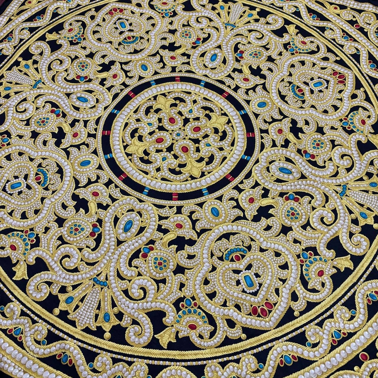 Christian Dior Monsieur Vintage Christian Dior Silk Scarf Babushka Gold Motif Size ONE SIZE - 3 Thumbnail
