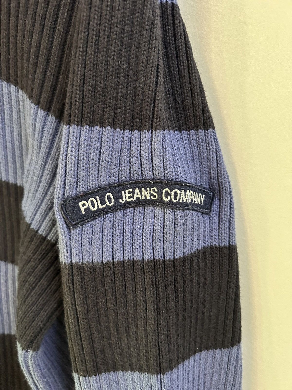 Ralph Lauren 90s Polo Jeans Company Striped Ribbed Sweater Size US M / EU 48-50 / 2 - 11 Thumbnail