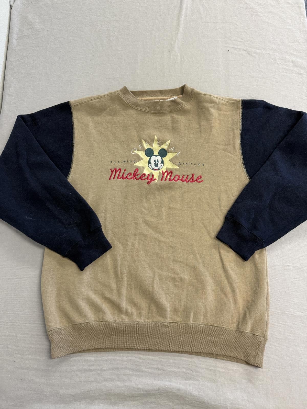 Disney Vintage Official Mickey Mouse Crewneck Positive Attitude - L Size US L / EU 52-54 / 3 - 1 Thumbnail