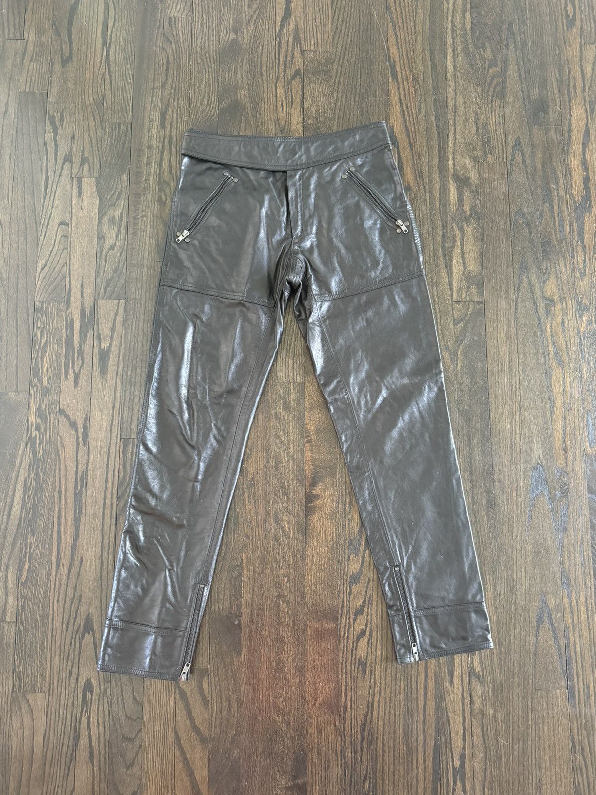 Maison Margiela AW2011 Maison Margiela Leather Biker Pants Size US 30 / EU 46 - 1 Thumbnail