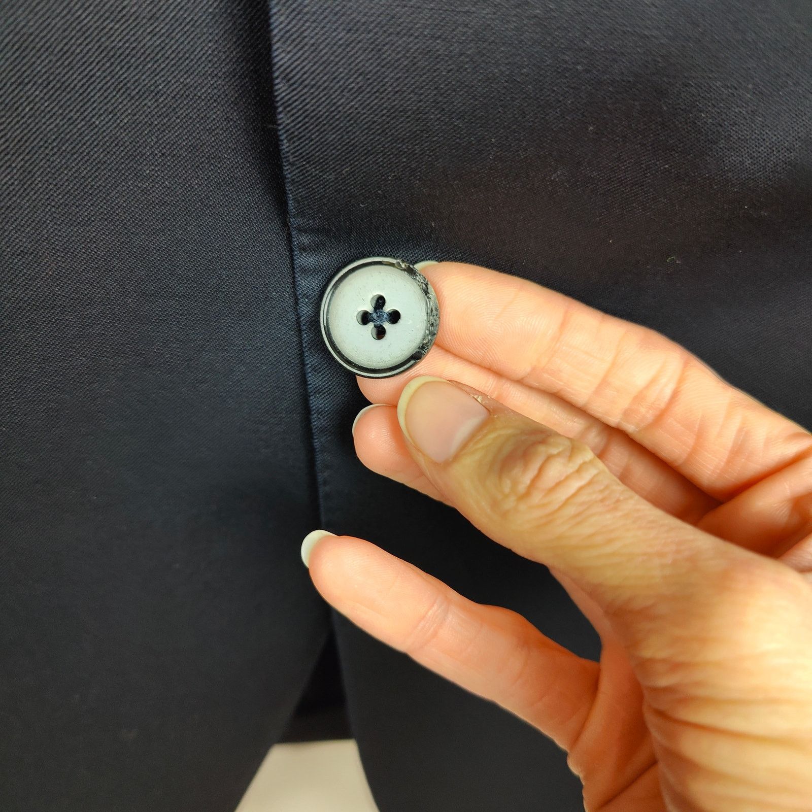 Ermenegildo Zegna Ermenegildo Zegna Blazer Mens 46L Navy Blue 100% Wool Size 46L - 2 Thumbnail