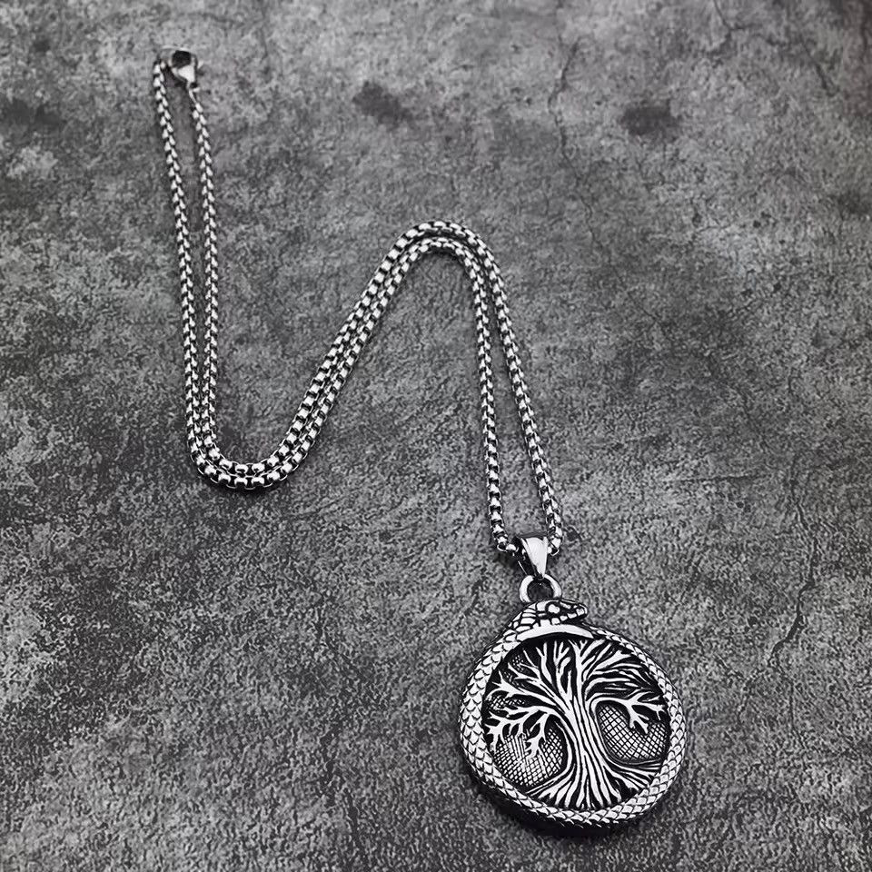 Jewelry Gothic Punk Viking Snake Necklace Chain Size ONE SIZE - 1 Thumbnail