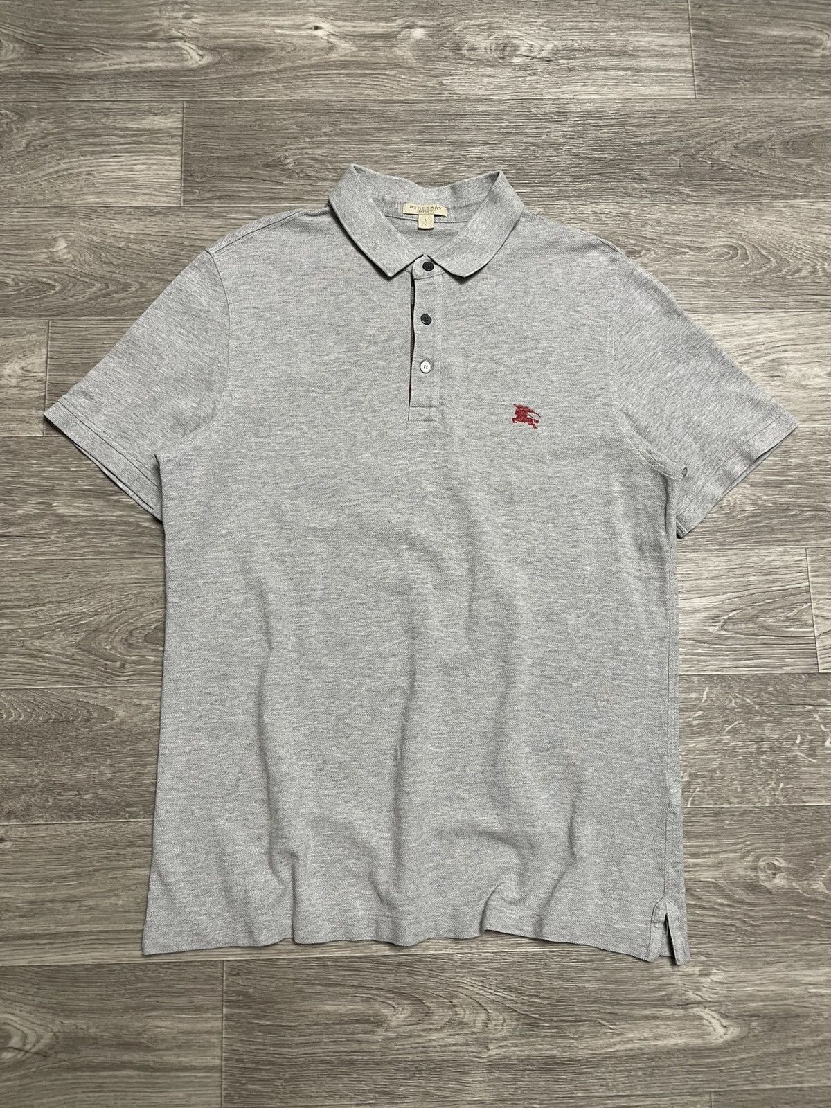 Vintage Burberry Gray Polo Shirt Luxury