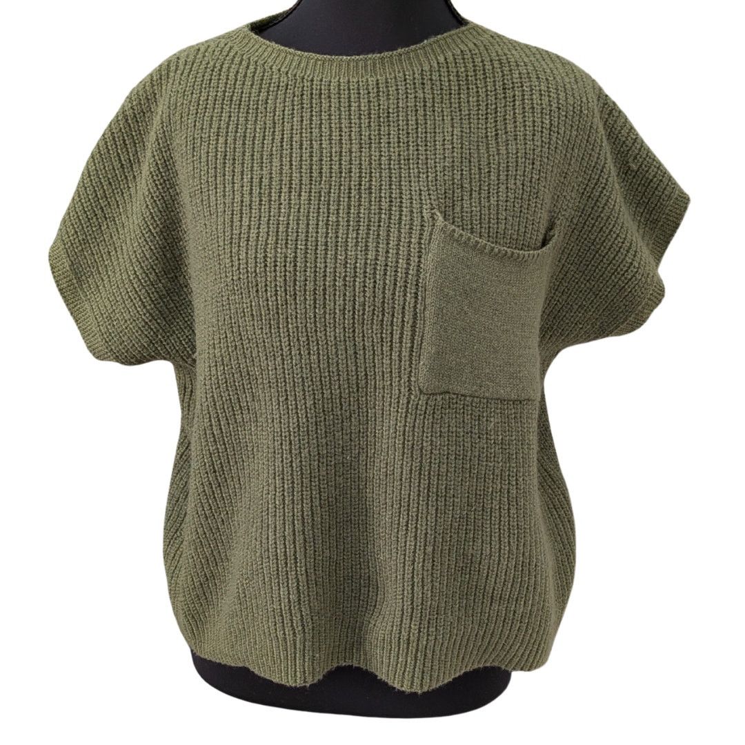 Shein Moss Green Knit Pullover Shirt | Women's M | Shein Size M / US 6-8 / IT 42-44 - 1 Thumbnail
