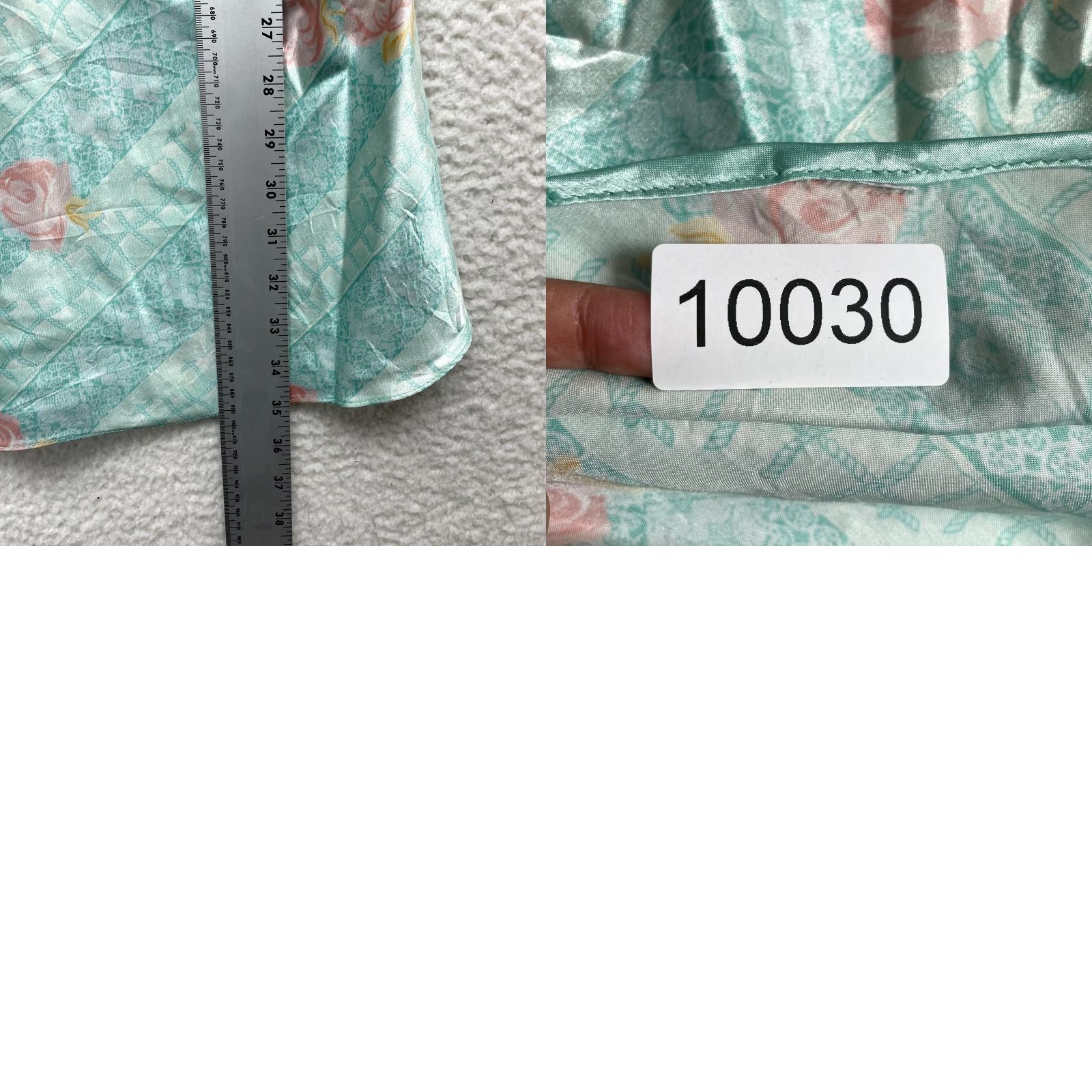 Vintage VINTAGE Slip Dress Blue Mint Floral Rose Satin Chemise Negligee Lingerie Womens M Size M / US 6-8 / IT 42-44 - 8 Thumbnail