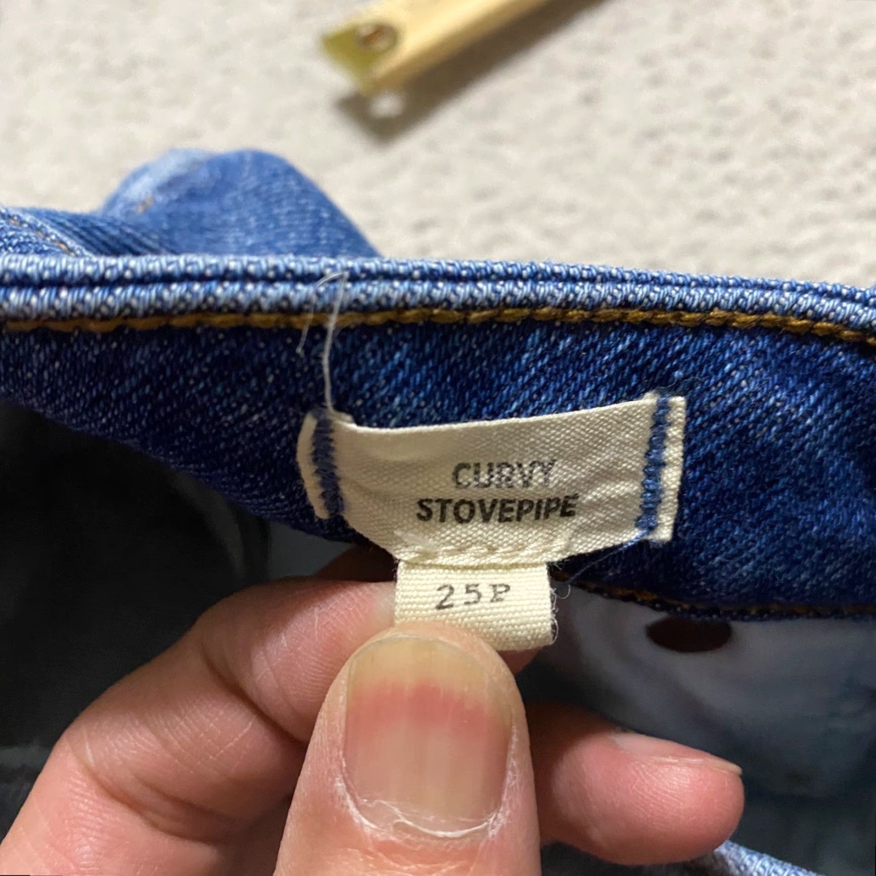 Madewell Madewell Jeans Womens 25P Blue Denim Medium Wash Curvy High Rise Stovepipe 5-Pocket Denim Jeans Womens Size 42" / US 20 - 4 Thumbnail