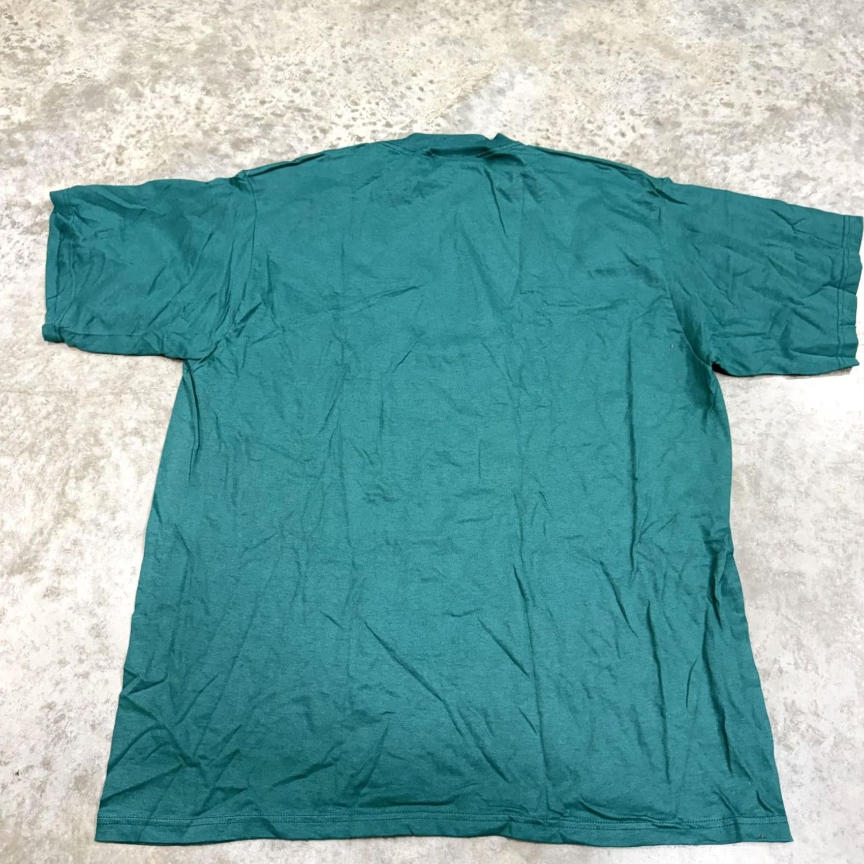 Fruit Of The Loom VINTAGE Fruit Of The Loom Shirt Mens 2XL Green Crew Neck Tee Short Sleeve Big & Tall Mens 90s Size US XXL / EU 58 / 5 - 6 Thumbnail