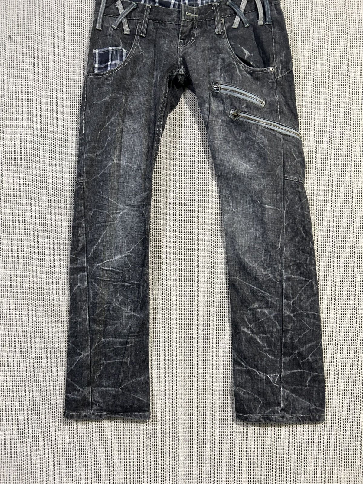 Seditionaries Y2k nylaus clothing double waist denim regular fit Size US 31 - 7 Thumbnail